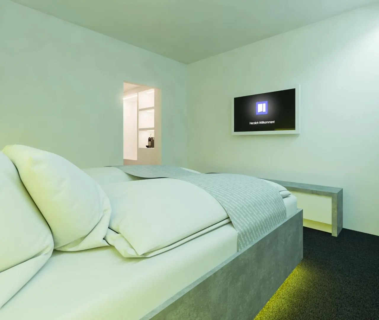 Bed in smartel at The Unbrexit