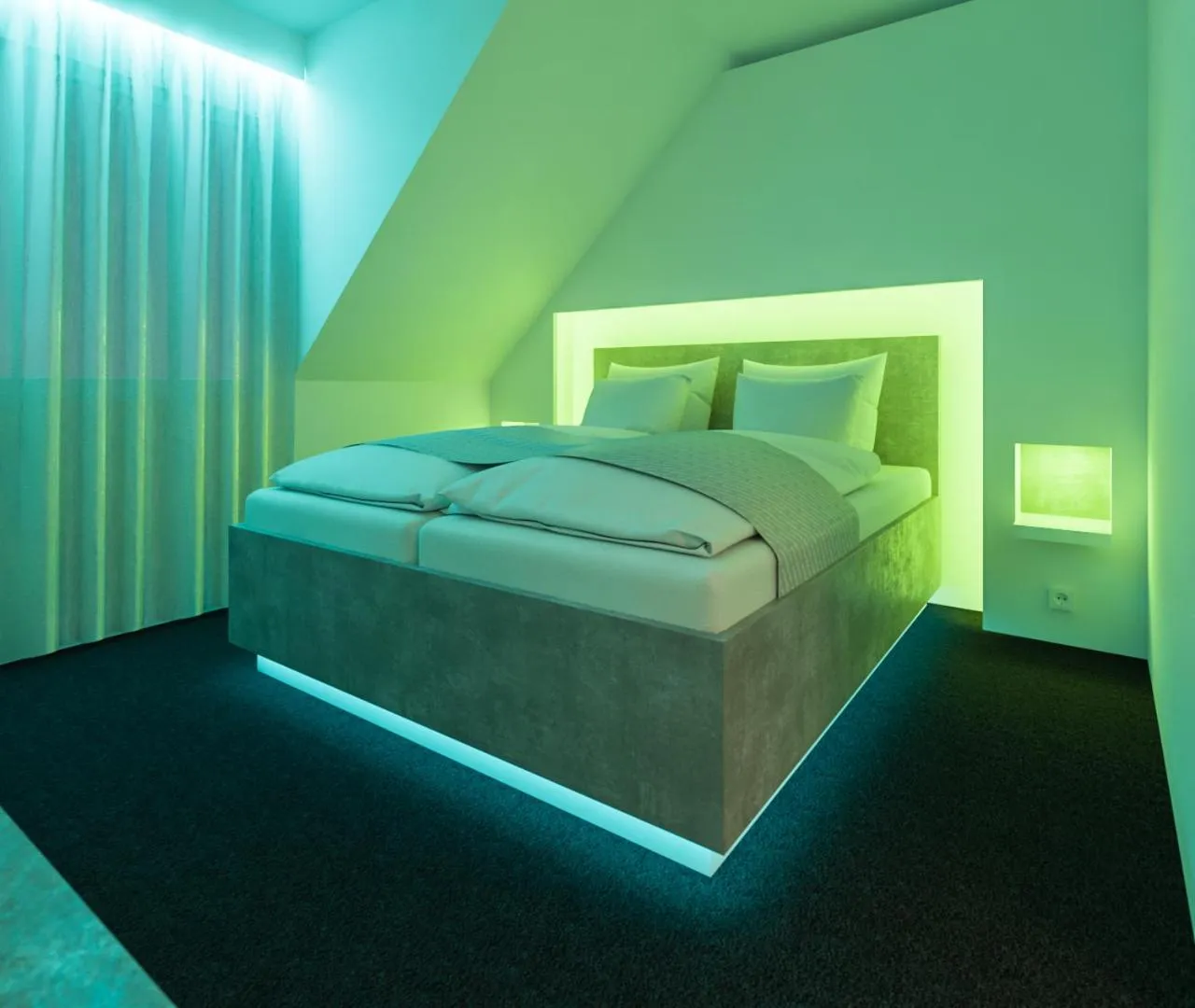 Bed in smartel at The Unbrexit