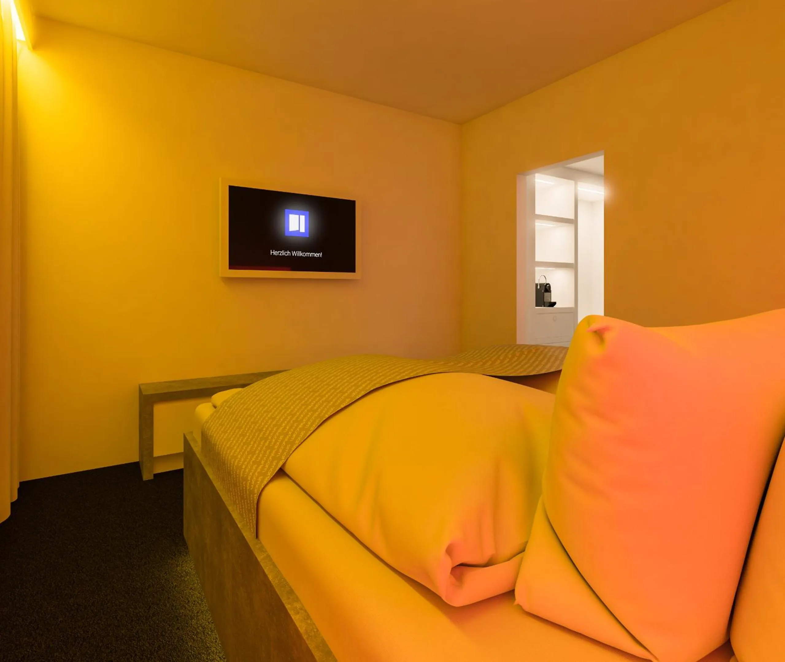 Bed in smartel at The Unbrexit