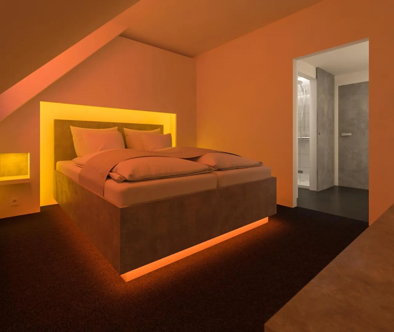 Bed in smartel at The Unbrexit