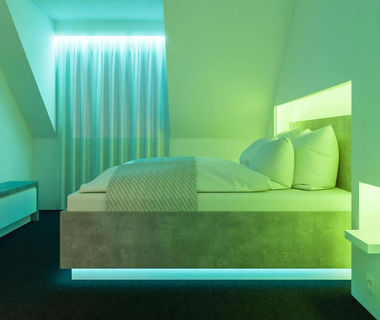 Bed in smartel at The Unbrexit