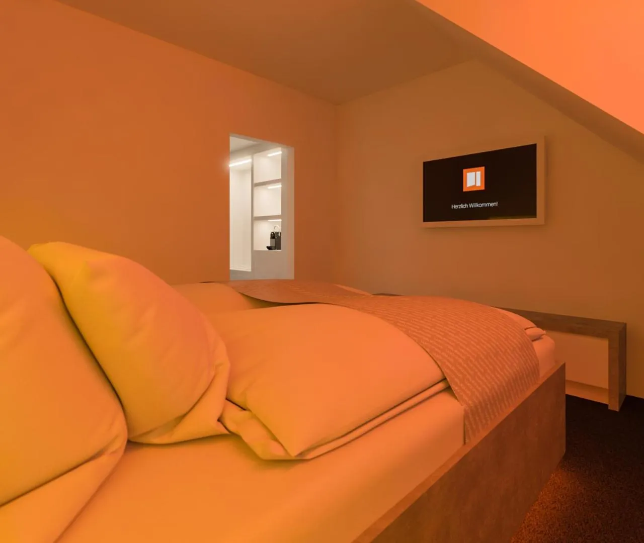 Bed in smartel at The Unbrexit