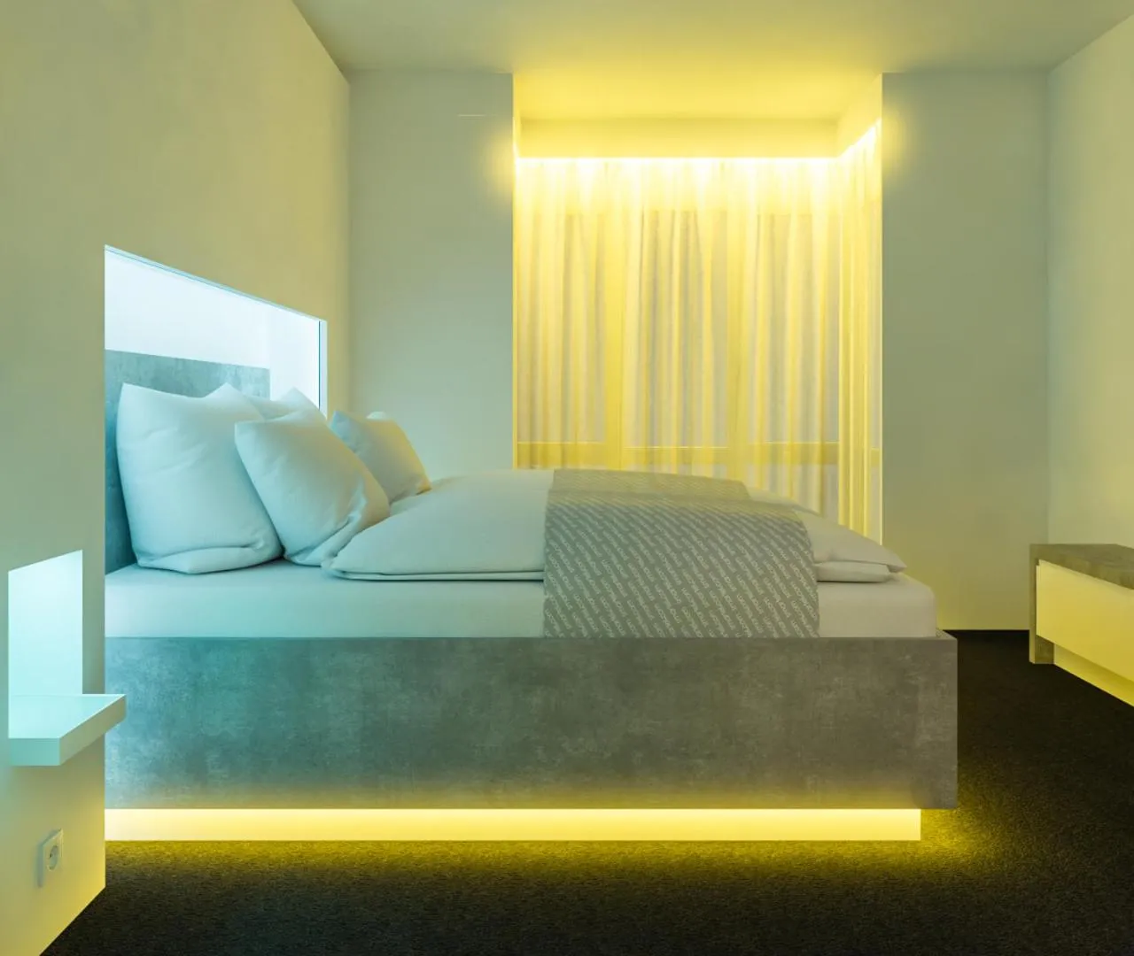 Bed in smartel at The Unbrexit