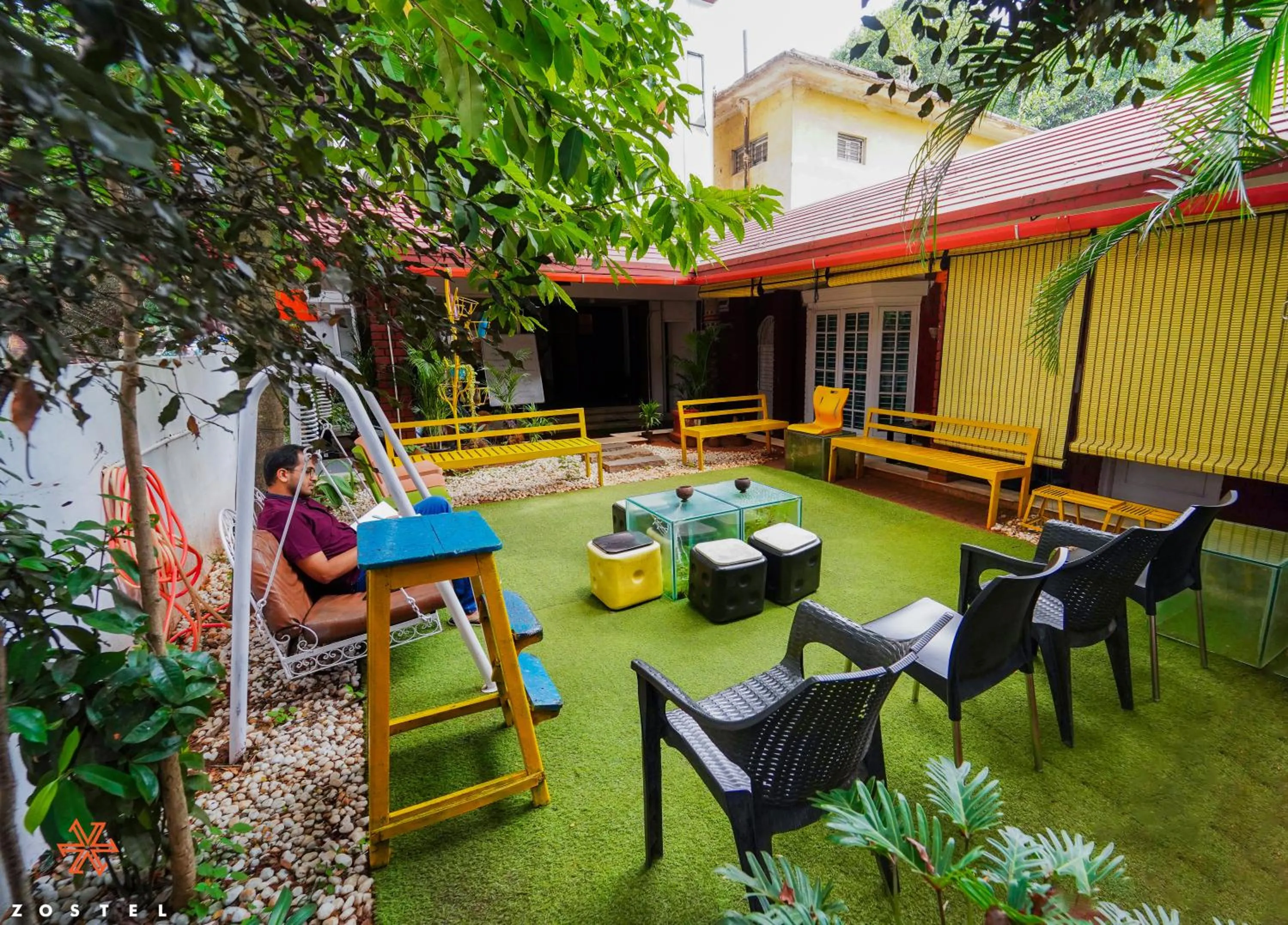 Garden in Zostel Mysore