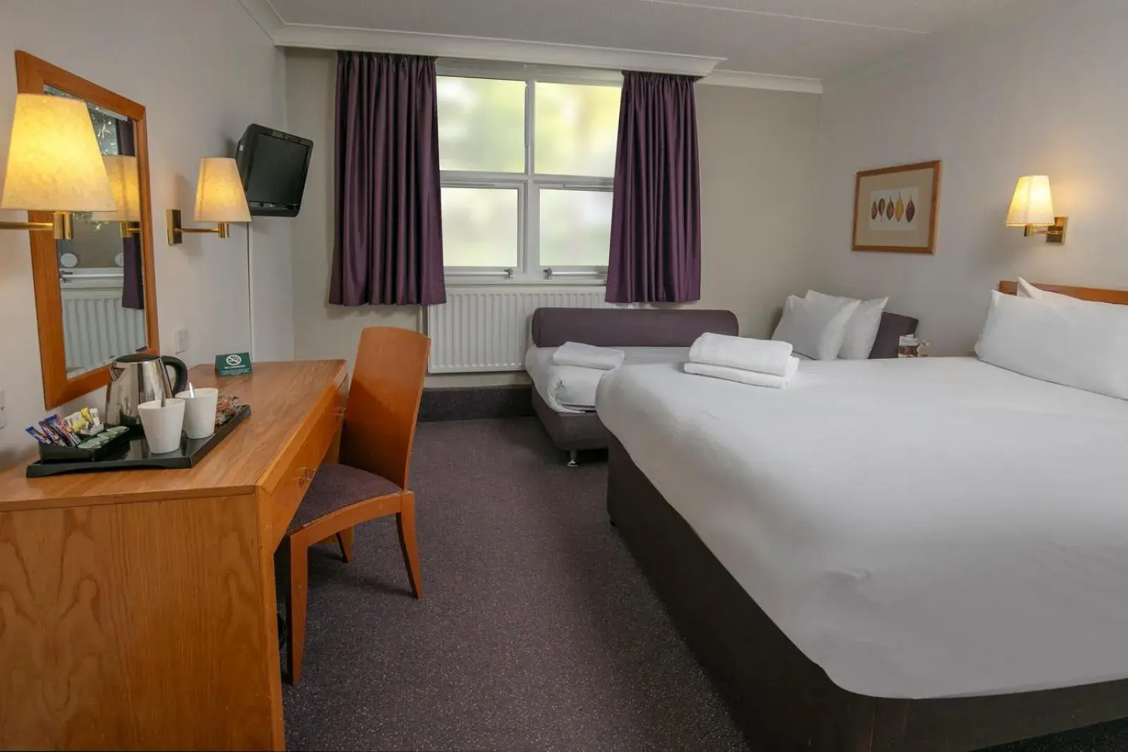 Bedroom, Bed in Milestone Peterborough Hotel A1M, Sure Hotel Collection by Best Western Bedroom, Bed in Milestone Peterborough Hotel A1M, Sure Hotel Collection by Best Western