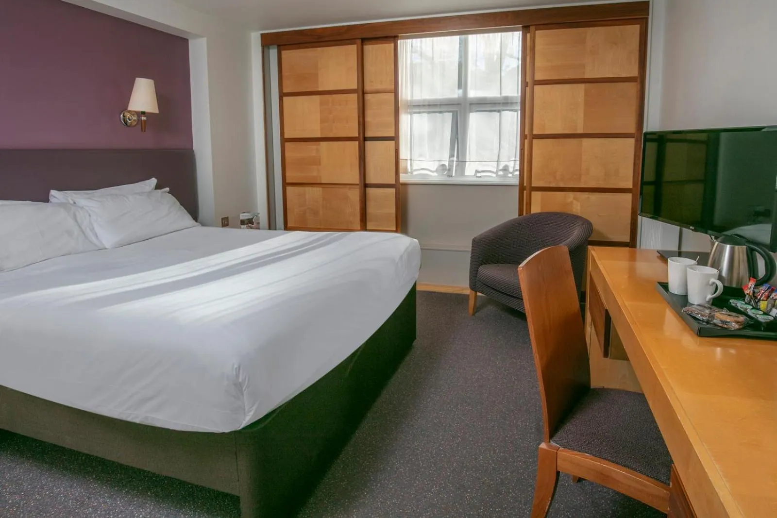 Bedroom, Bed in Milestone Peterborough Hotel A1M, Sure Hotel Collection by Best Western