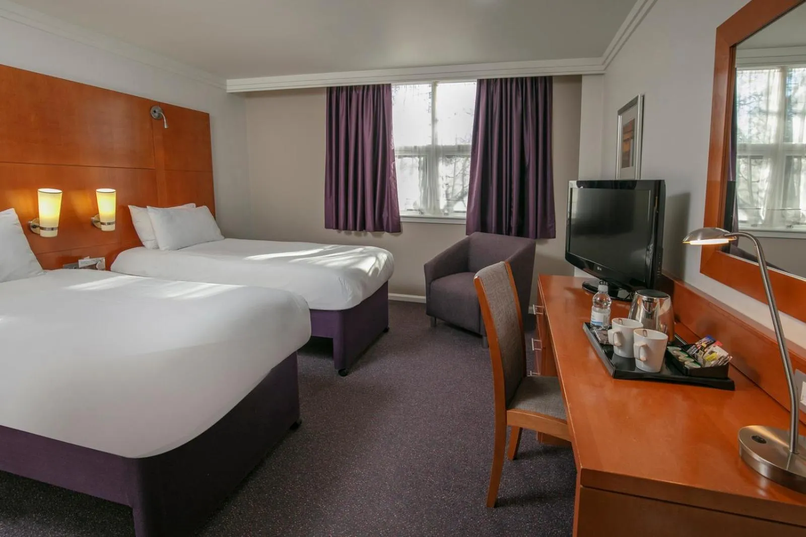 Bedroom, Bed in Milestone Peterborough Hotel A1M, Sure Hotel Collection by Best Western