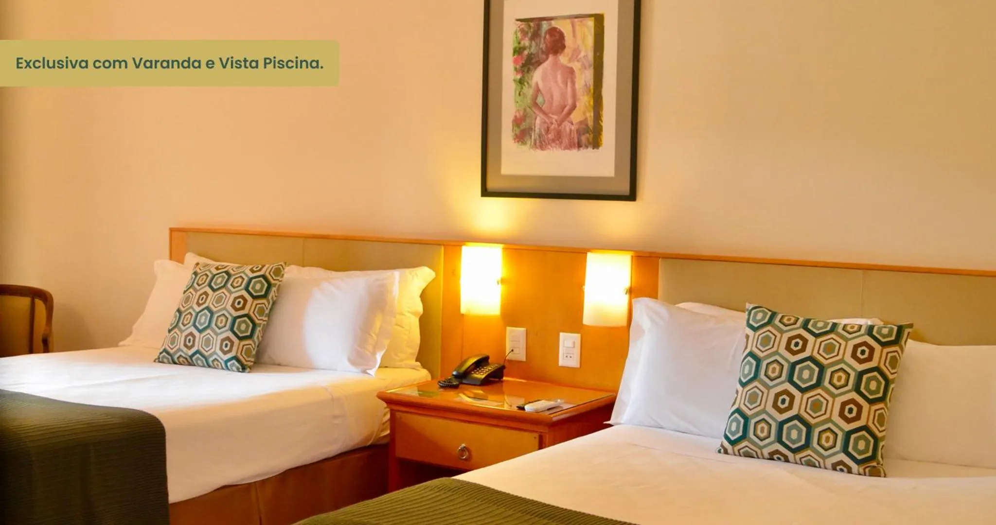 Bed in Hotel JP Ribeirão Preto Resort & Convenções by Nacional Inn