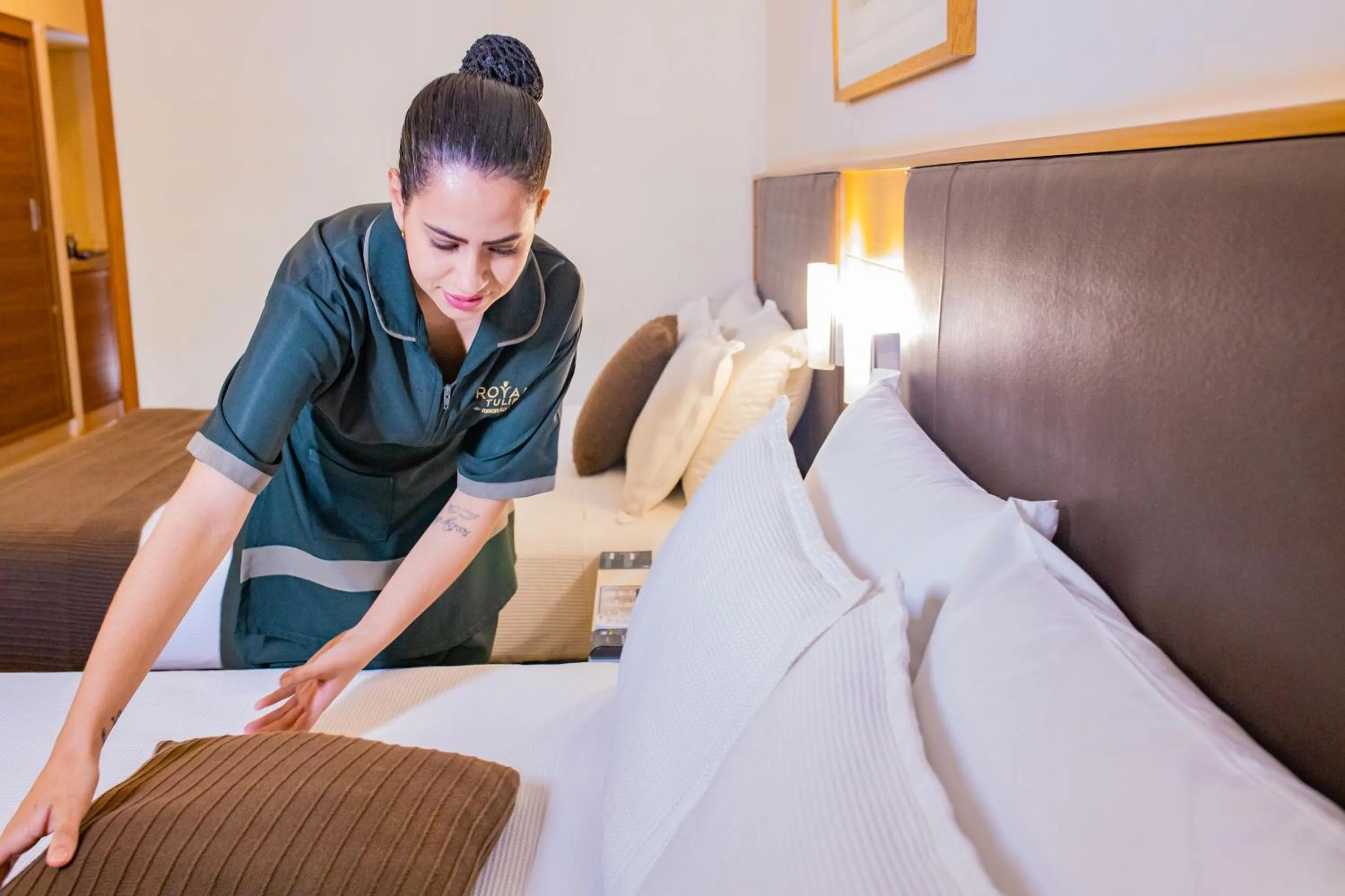 Bed in Hotel JP Ribeirão Preto Resort & Convenções by Nacional Inn