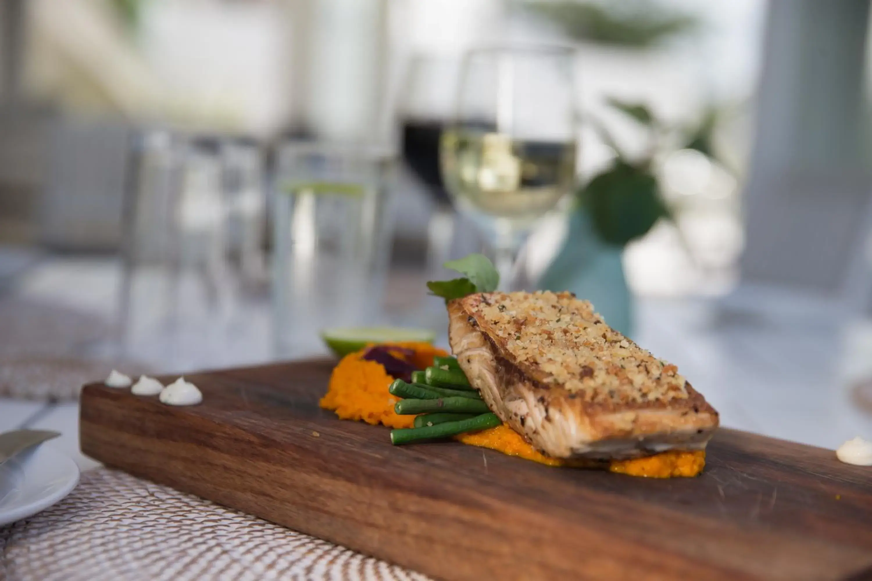 Food close-up in Tamanu on the Beach Food close-up in Tamanu on the Beach