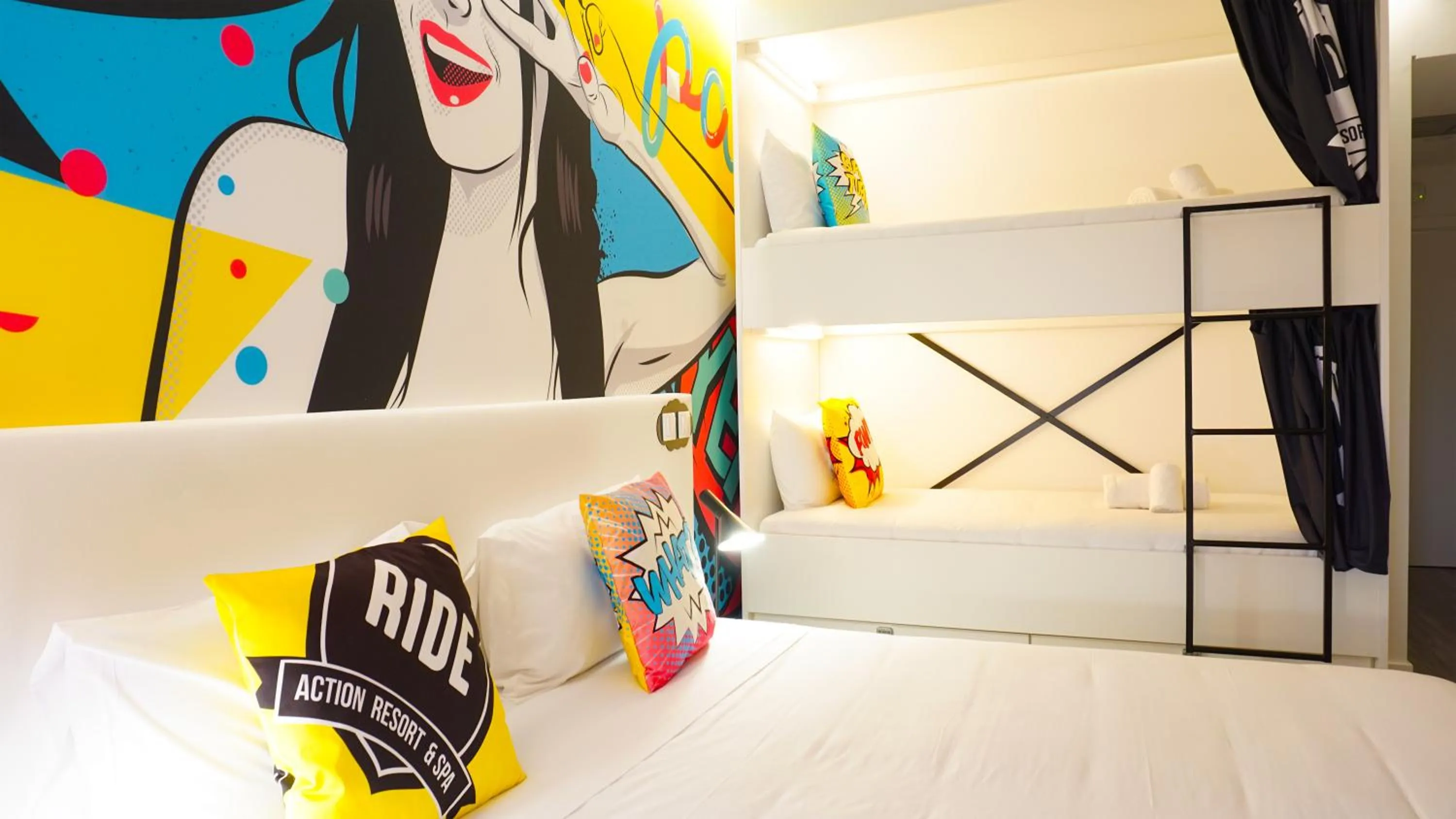 TV and multimedia, Bed in RIDE Surf Resort & Spa Peniche