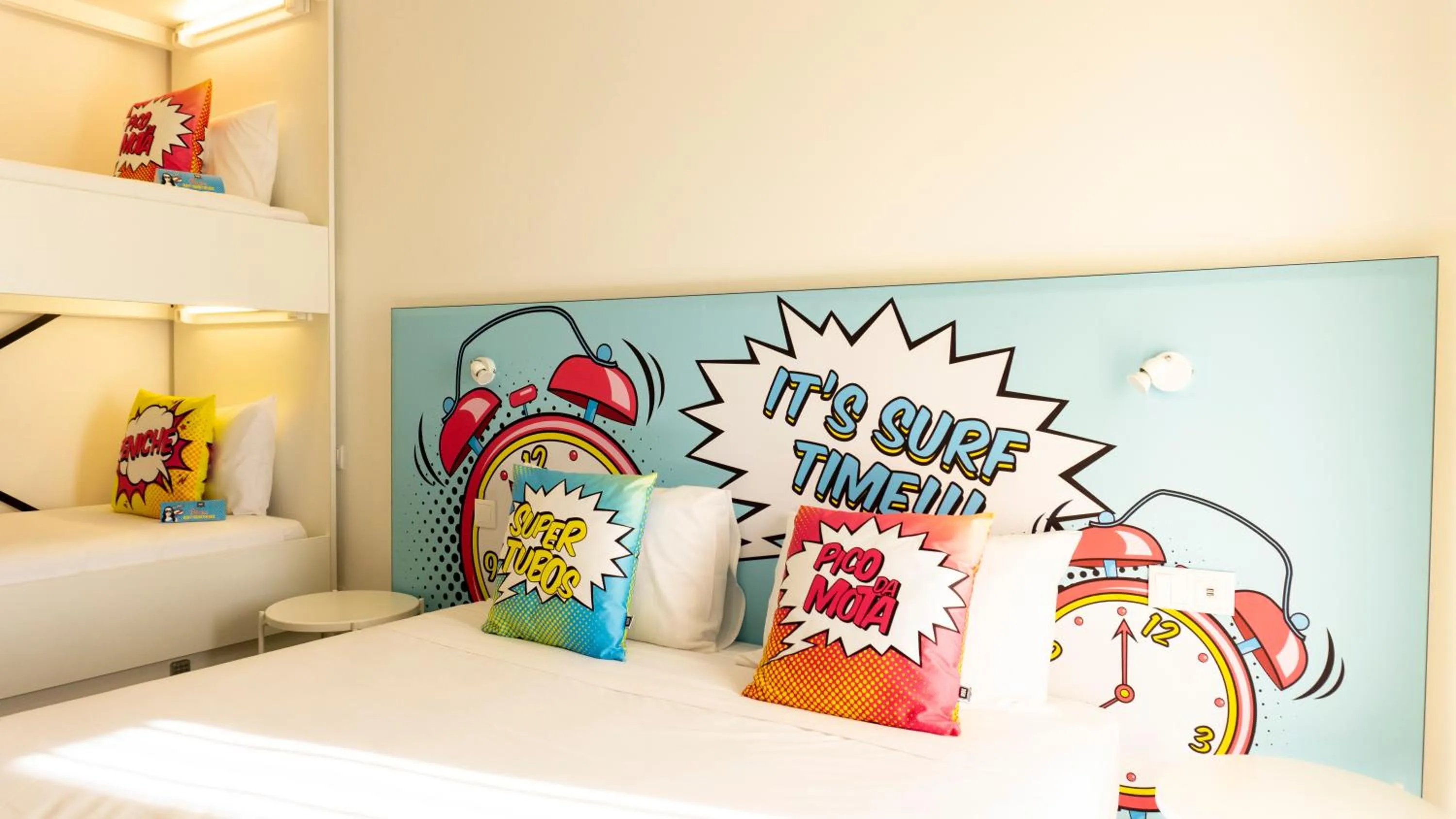 Bed in RIDE Surf Resort & Spa Peniche