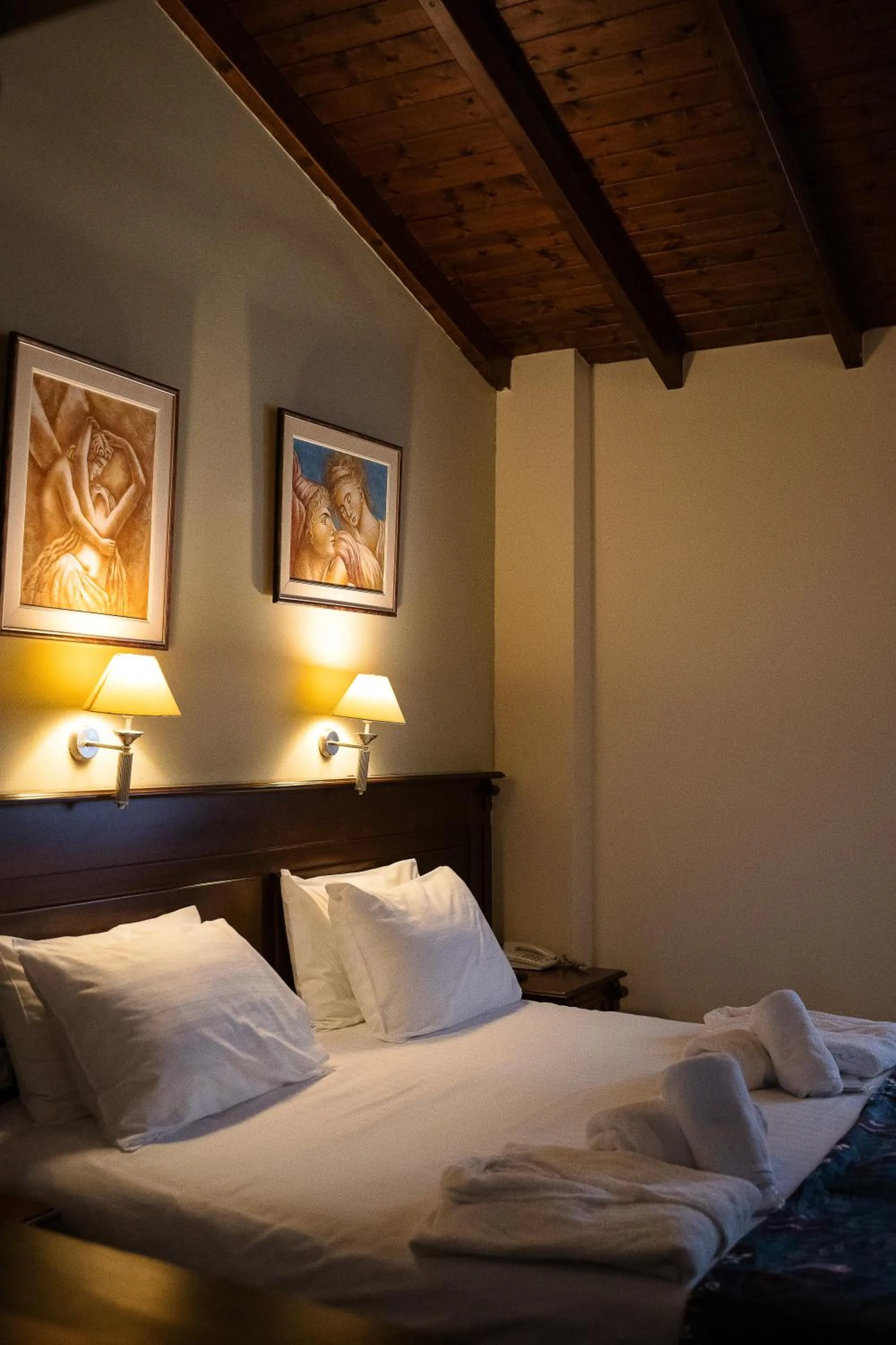 Bed in Hotel Antoniadis