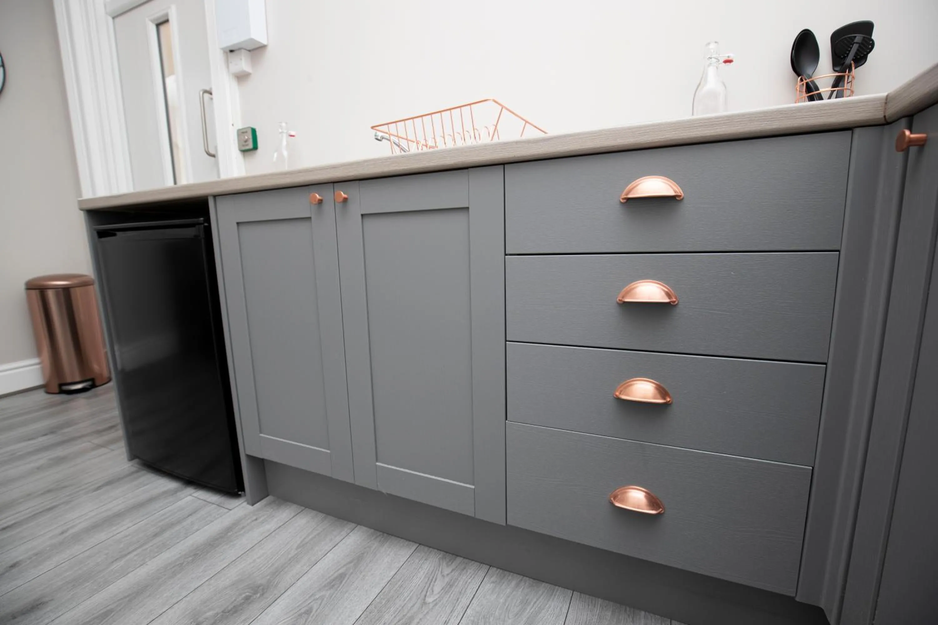 Communal kitchen in Lynwood House