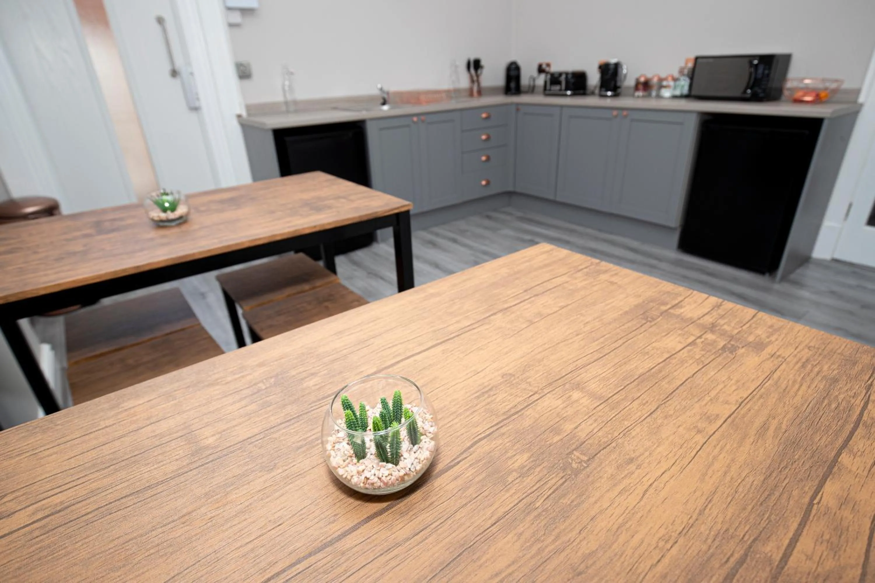 Communal kitchen in Lynwood House
