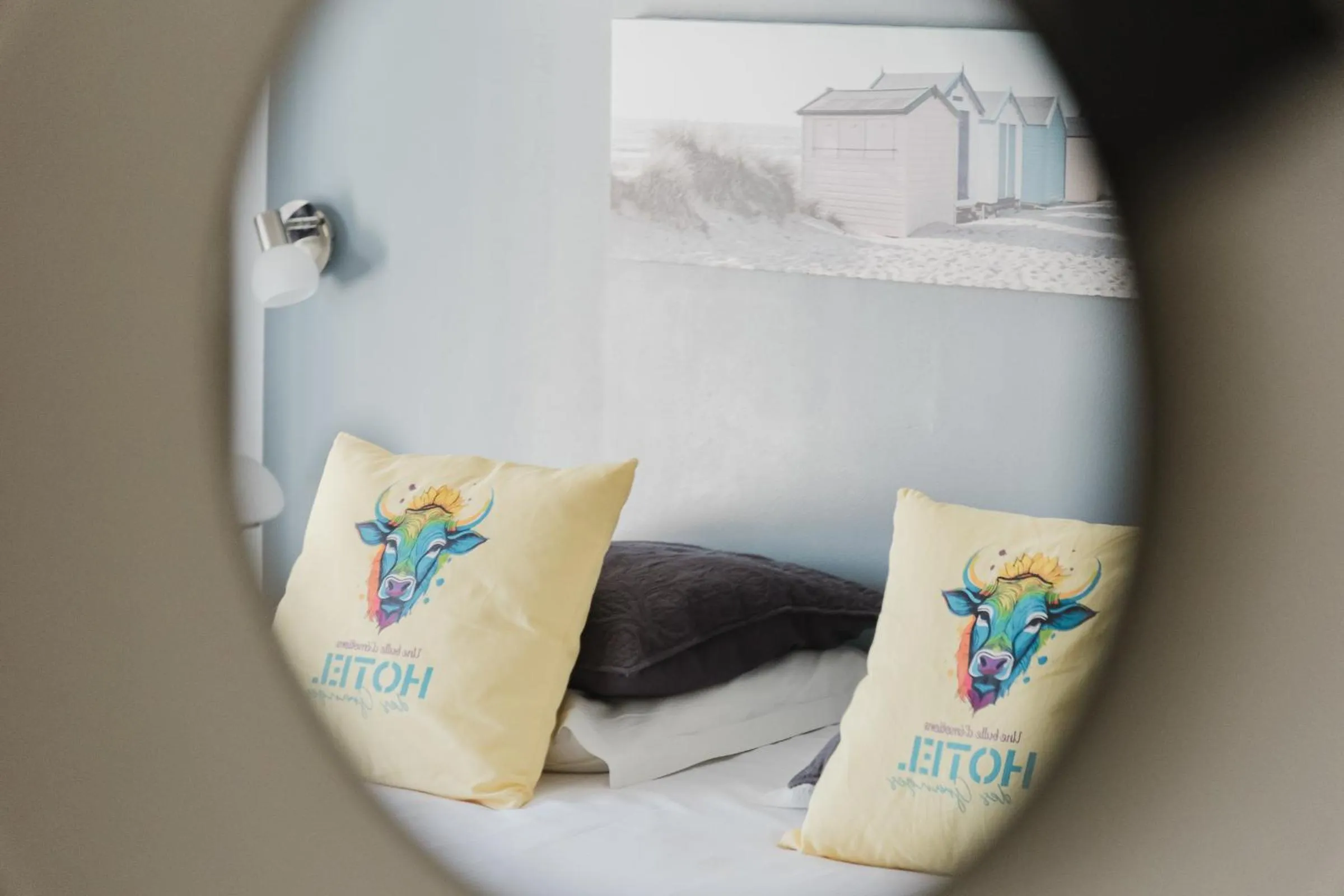 Bed in Logis Hotel des Granges