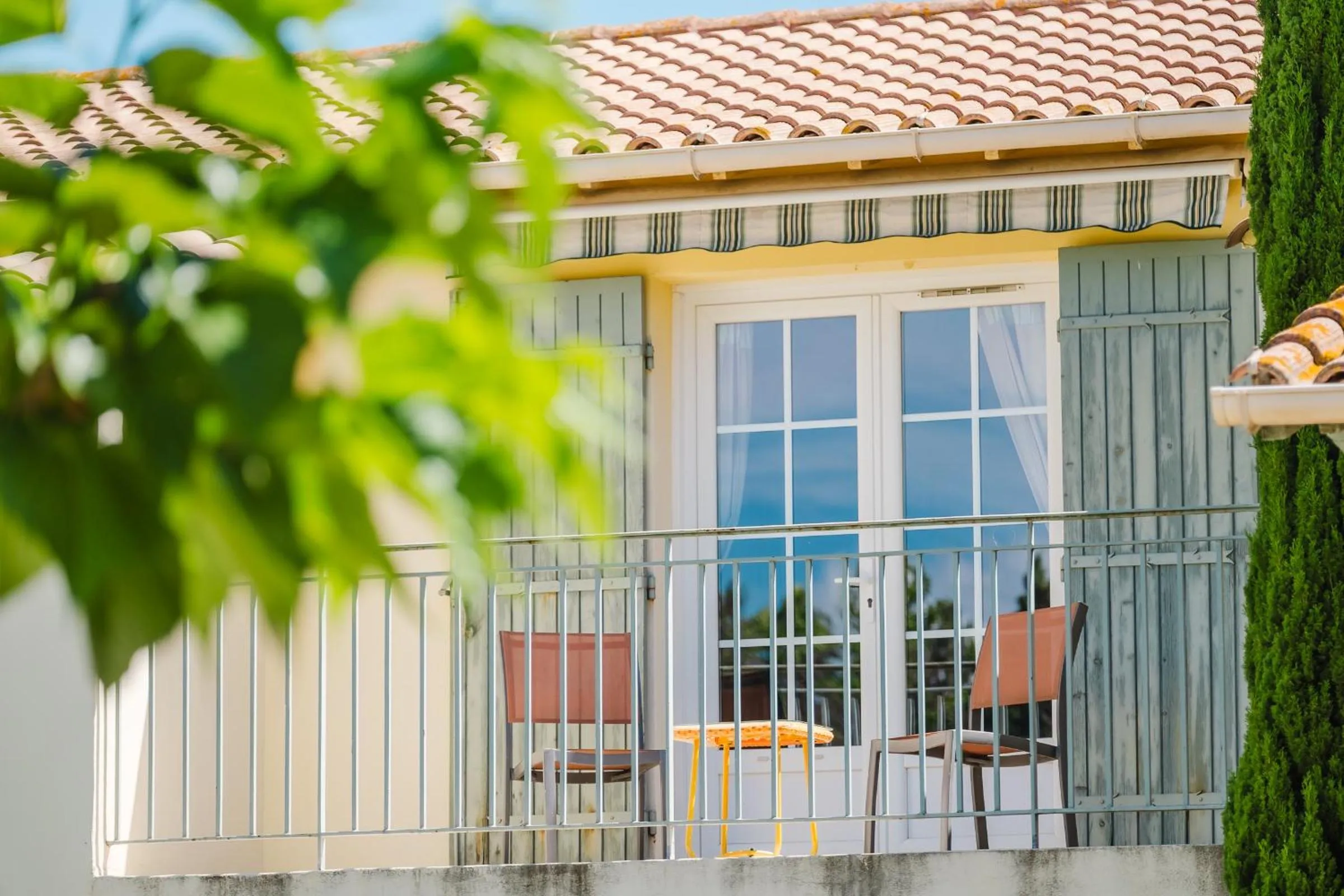 Balcony/Terrace in Logis Hotel des Granges