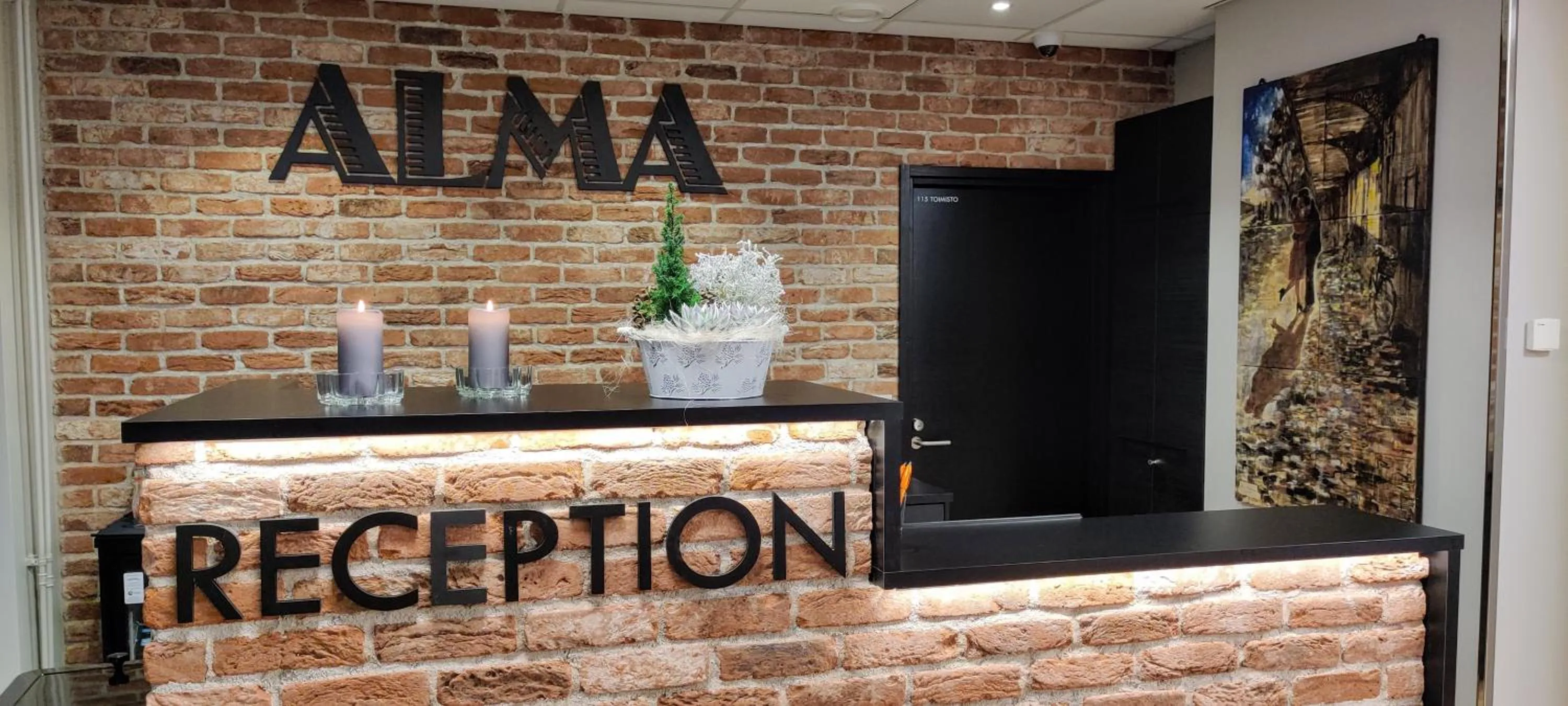 Lobby or reception in Hotelli-Ravintola Alma