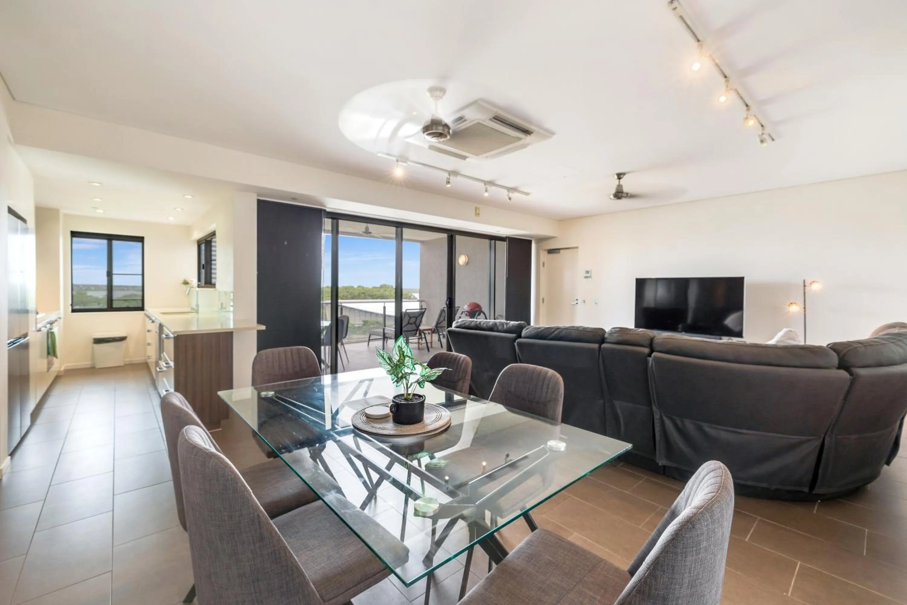 Living room in Darwin Waterfront Short Stay Apartments
