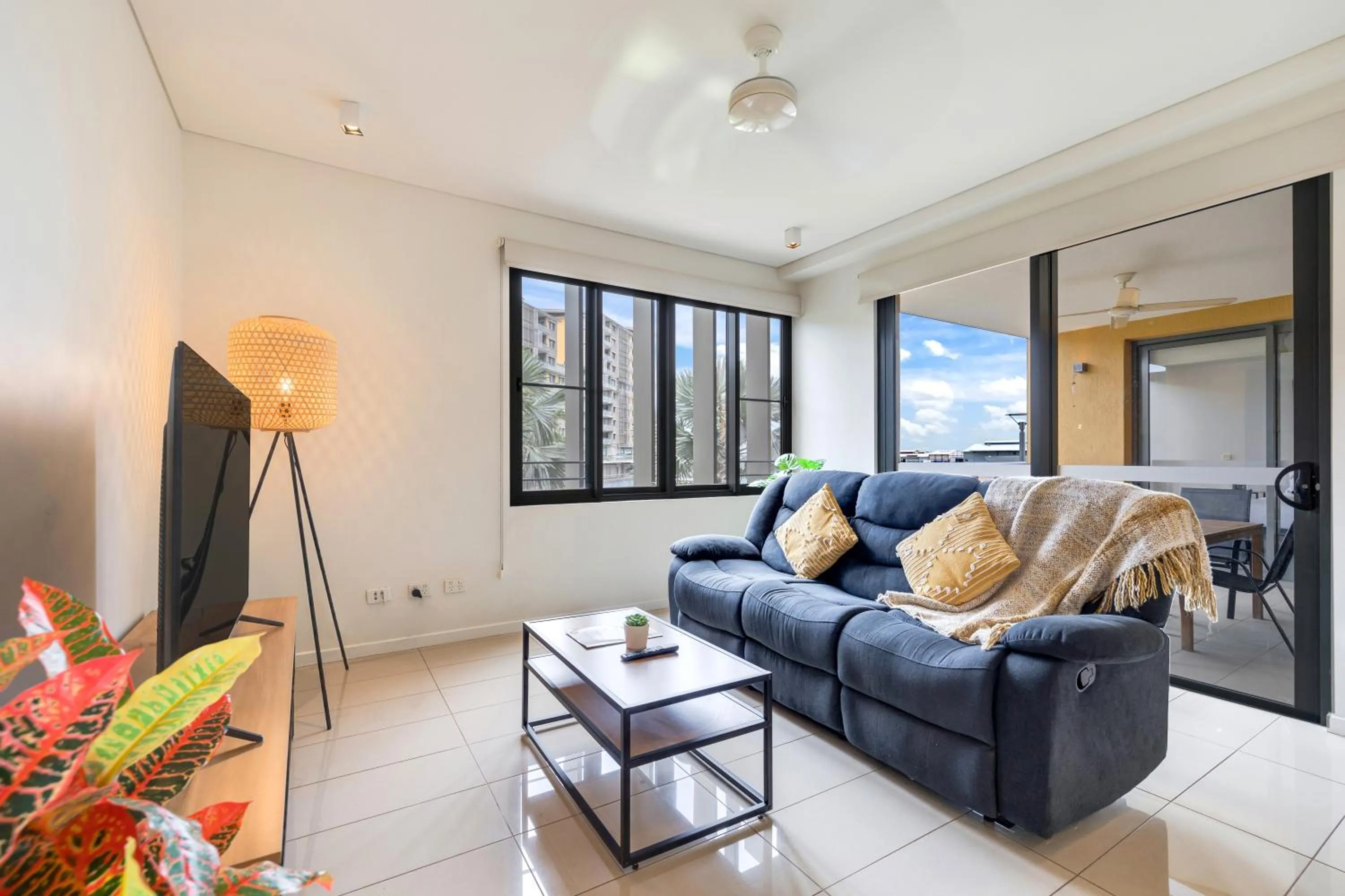 Living room in Darwin Waterfront Short Stay Apartments