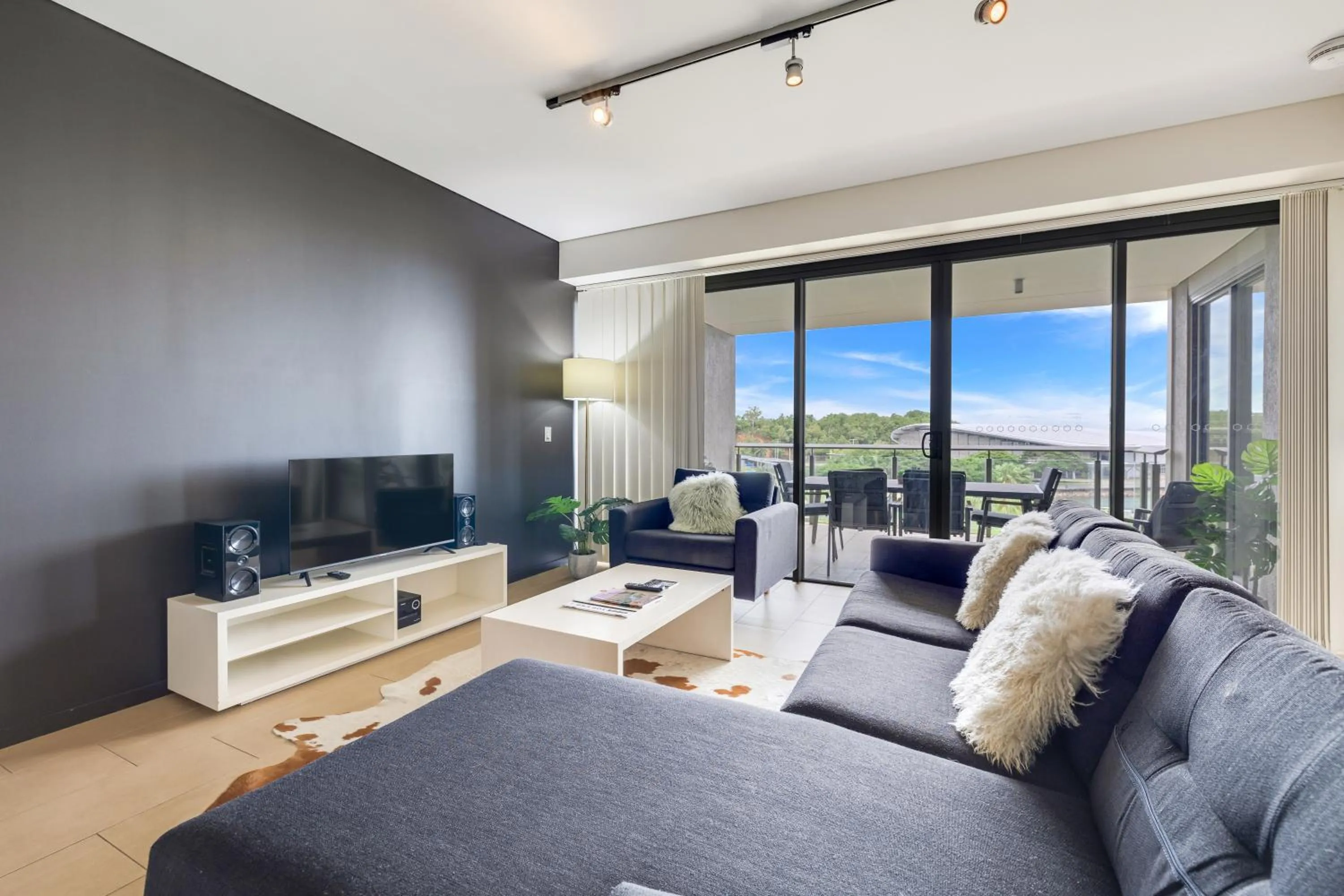 Living room in Darwin Waterfront Short Stay Apartments