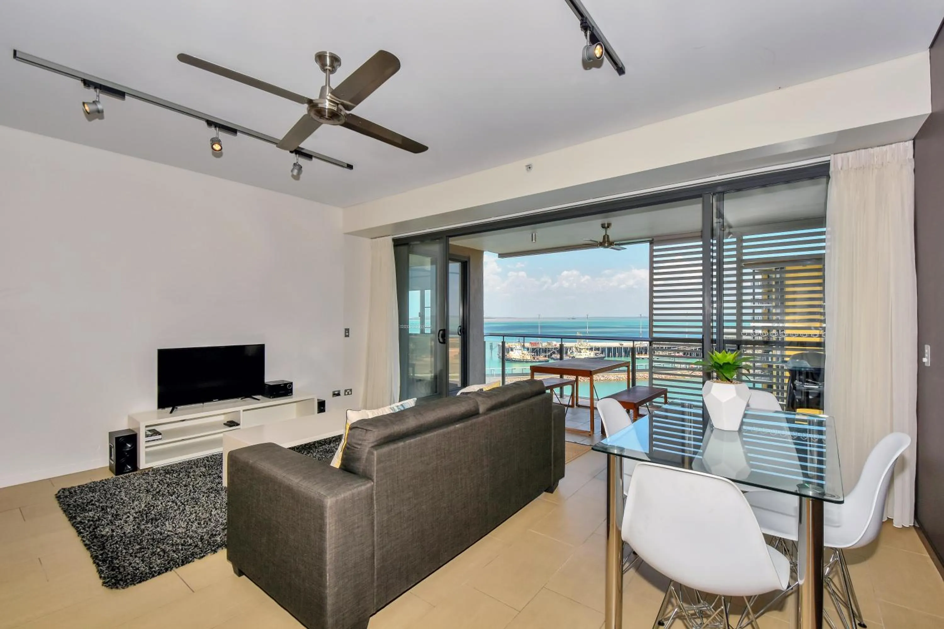 Living room in Darwin Waterfront Short Stay Apartments
