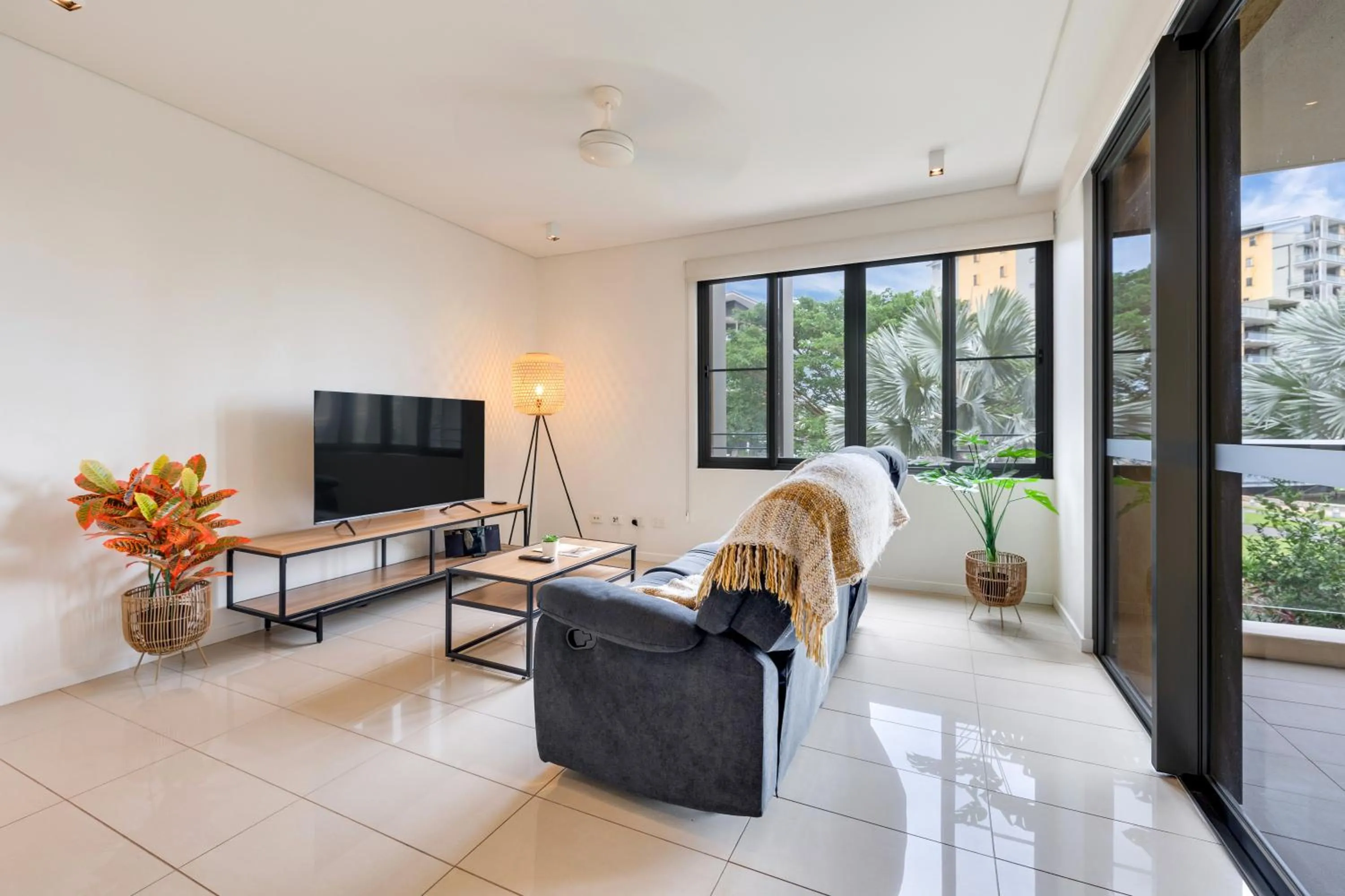 Living room in Darwin Waterfront Short Stay Apartments