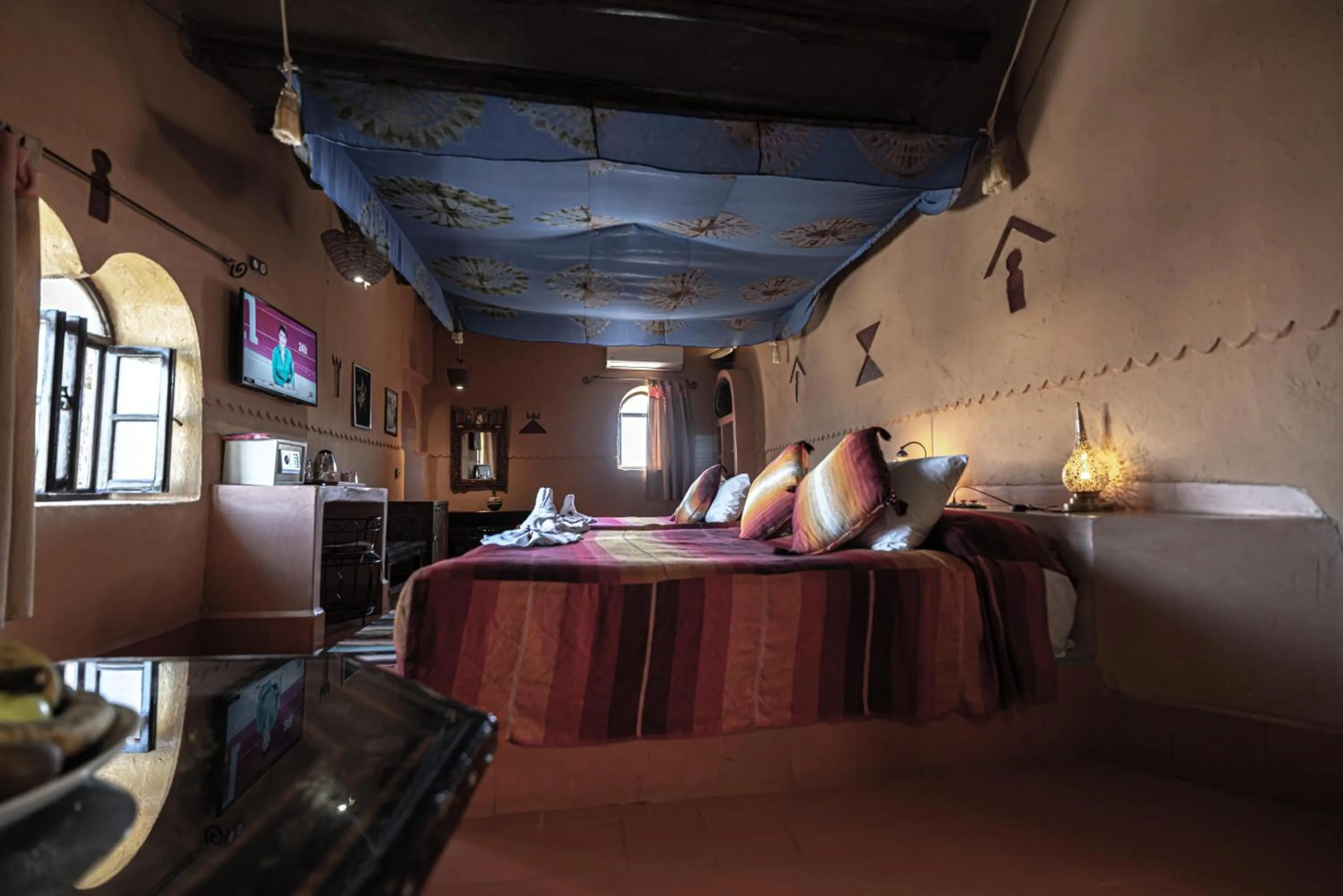 Bed in Kasbah Hotel Tombouctou