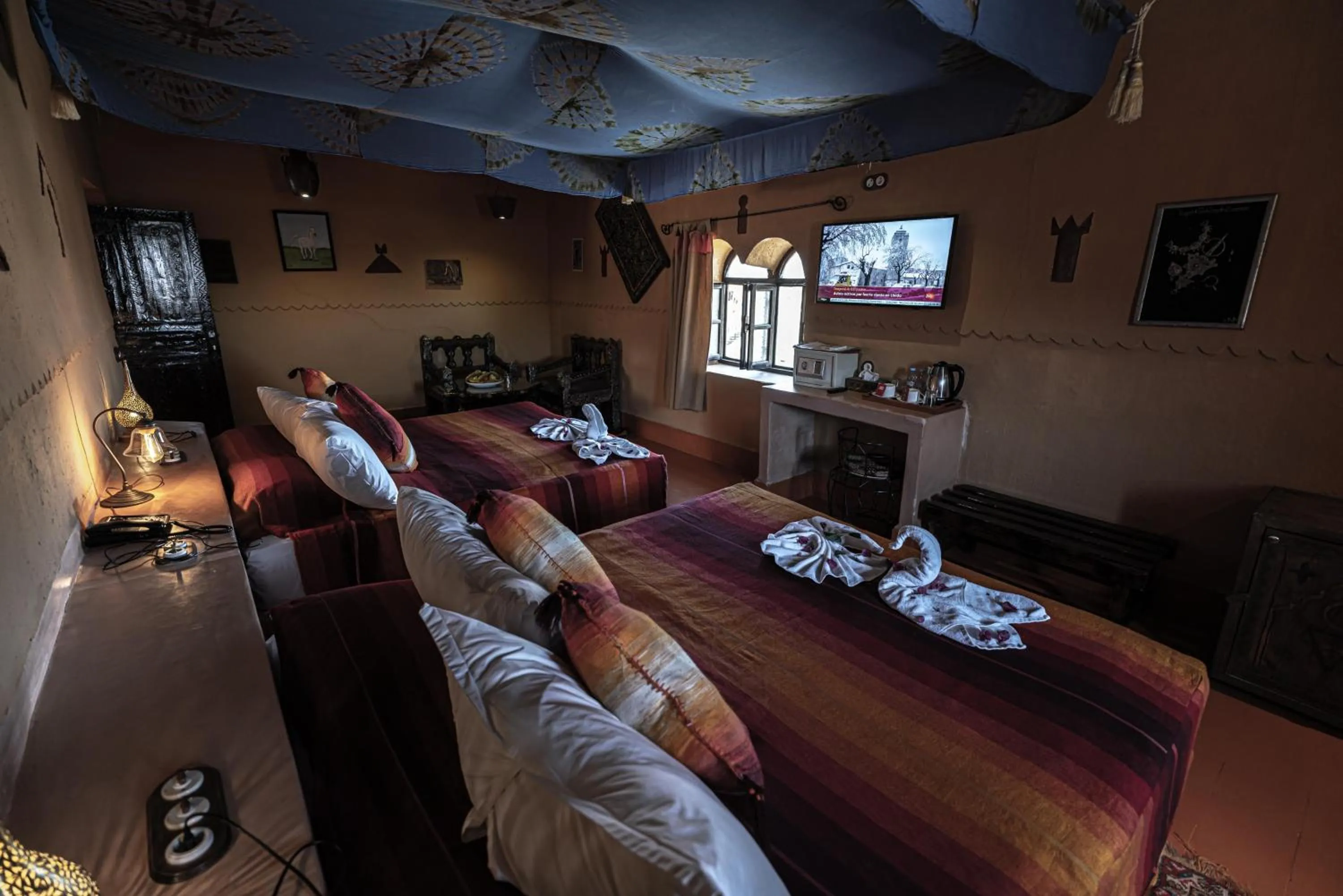 Bed in Kasbah Hotel Tombouctou