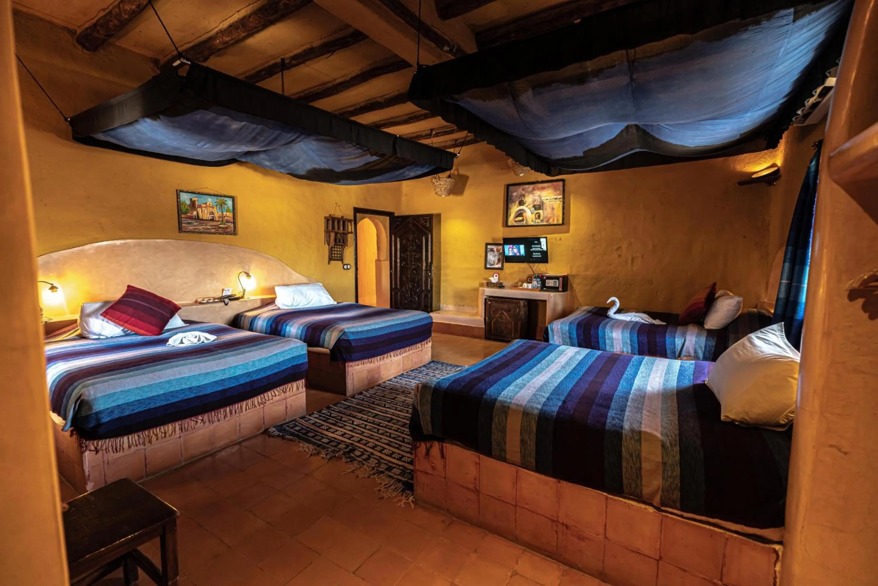 Bed in Kasbah Hotel Tombouctou