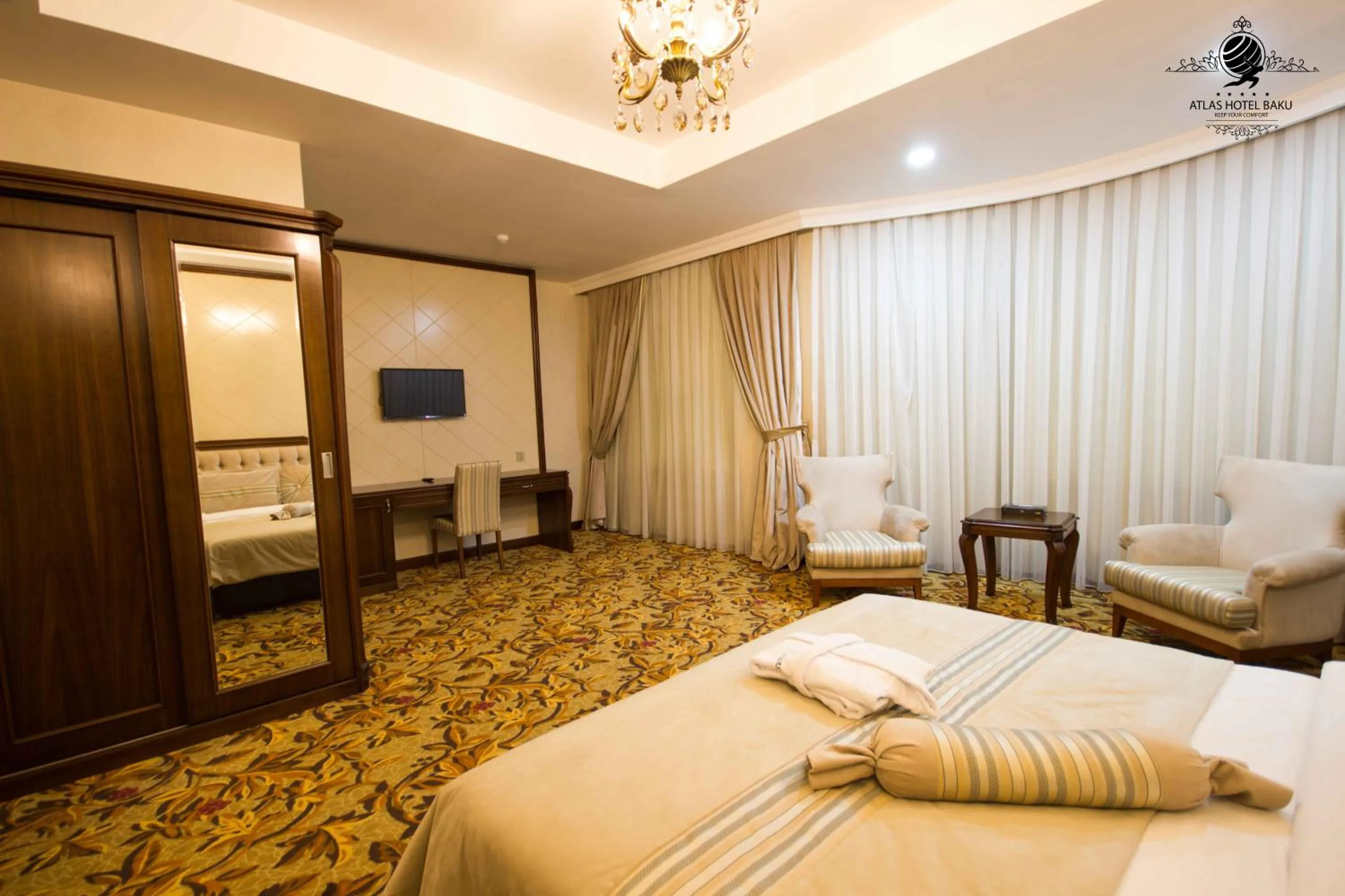 Photo of the whole room, Bed in Atlas Hotel Baku