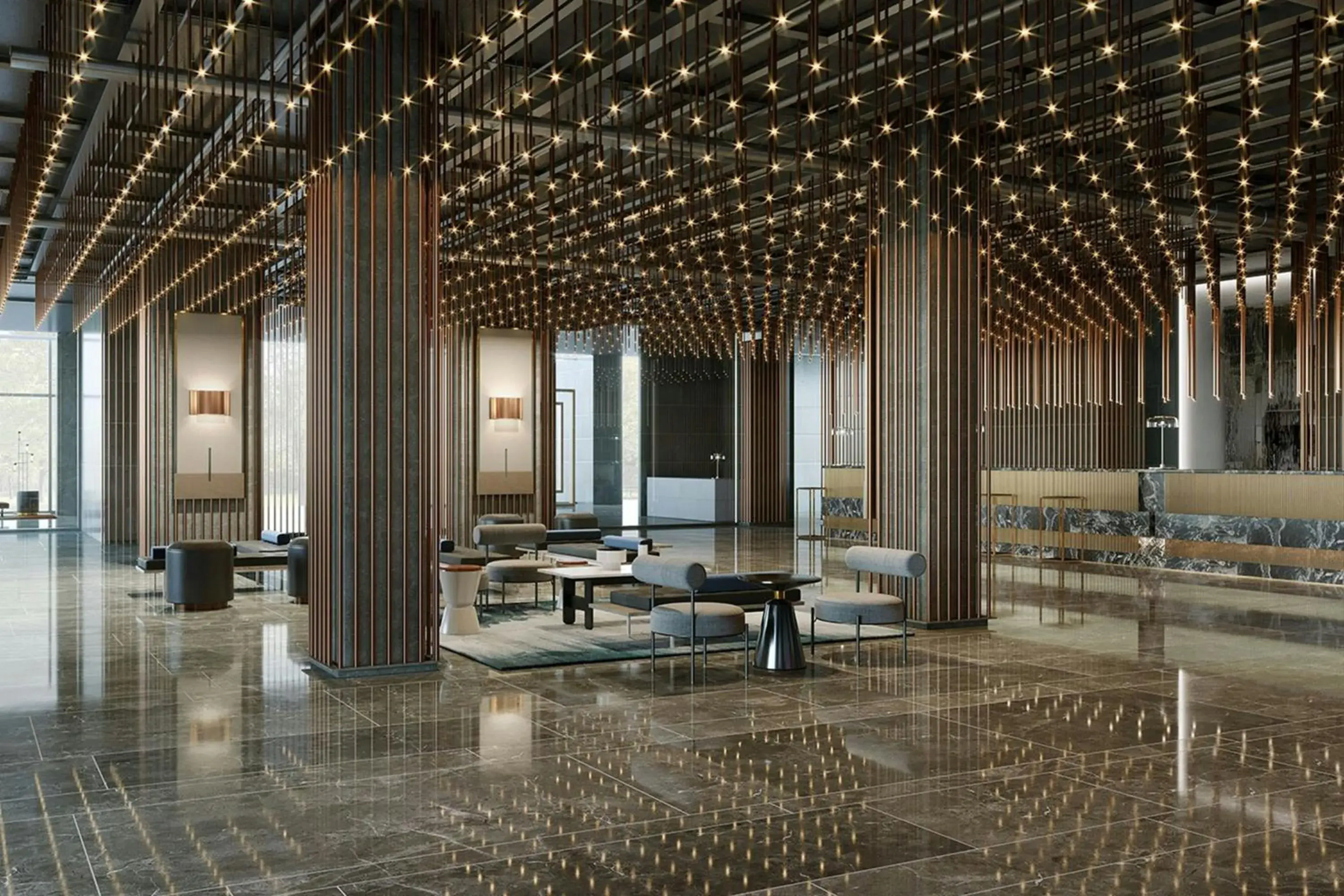 Lobby or reception in The Sifang Hotel Nanjing, Autograph Collection Lobby or reception in The Sifang Hotel Nanjing, Autograph Collection