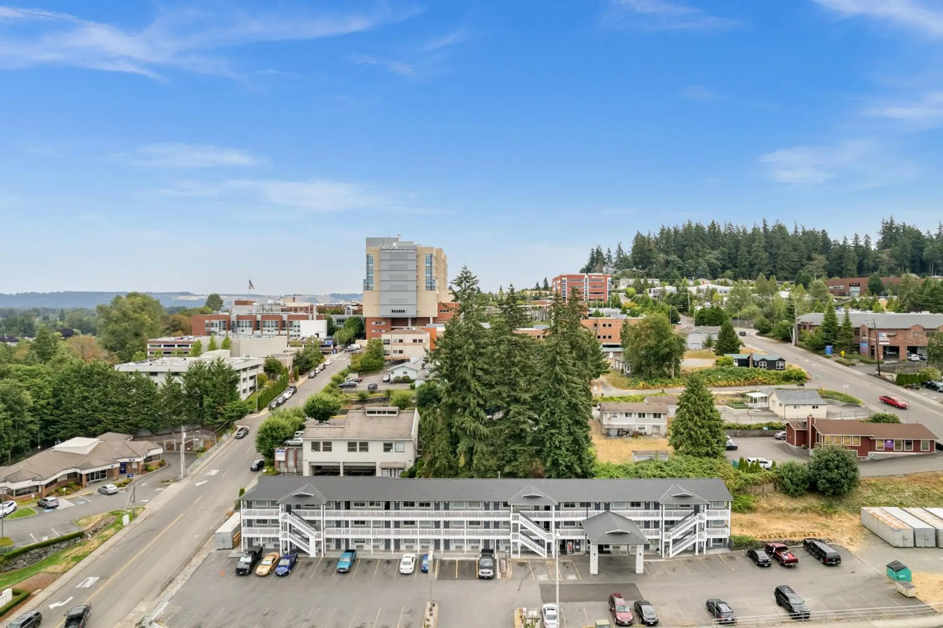 City view in Basecamp Puyallup a Travelodge by Wyndham City view in Basecamp Puyallup a Travelodge by Wyndham
