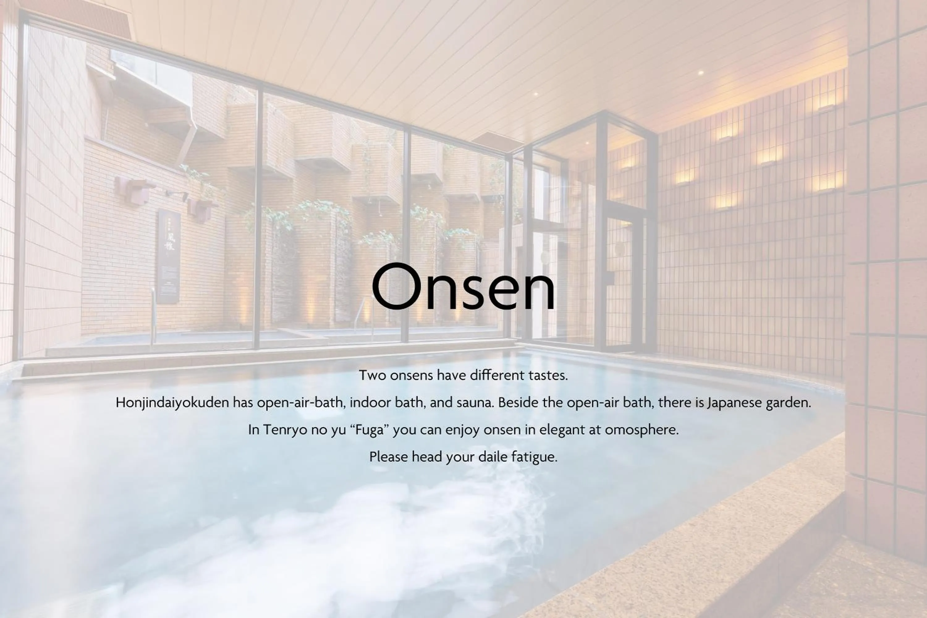 Hot Spring Bath in Hida Takayama Onsen Takayama Green Hotel - KEIO GROUP HOTELS -