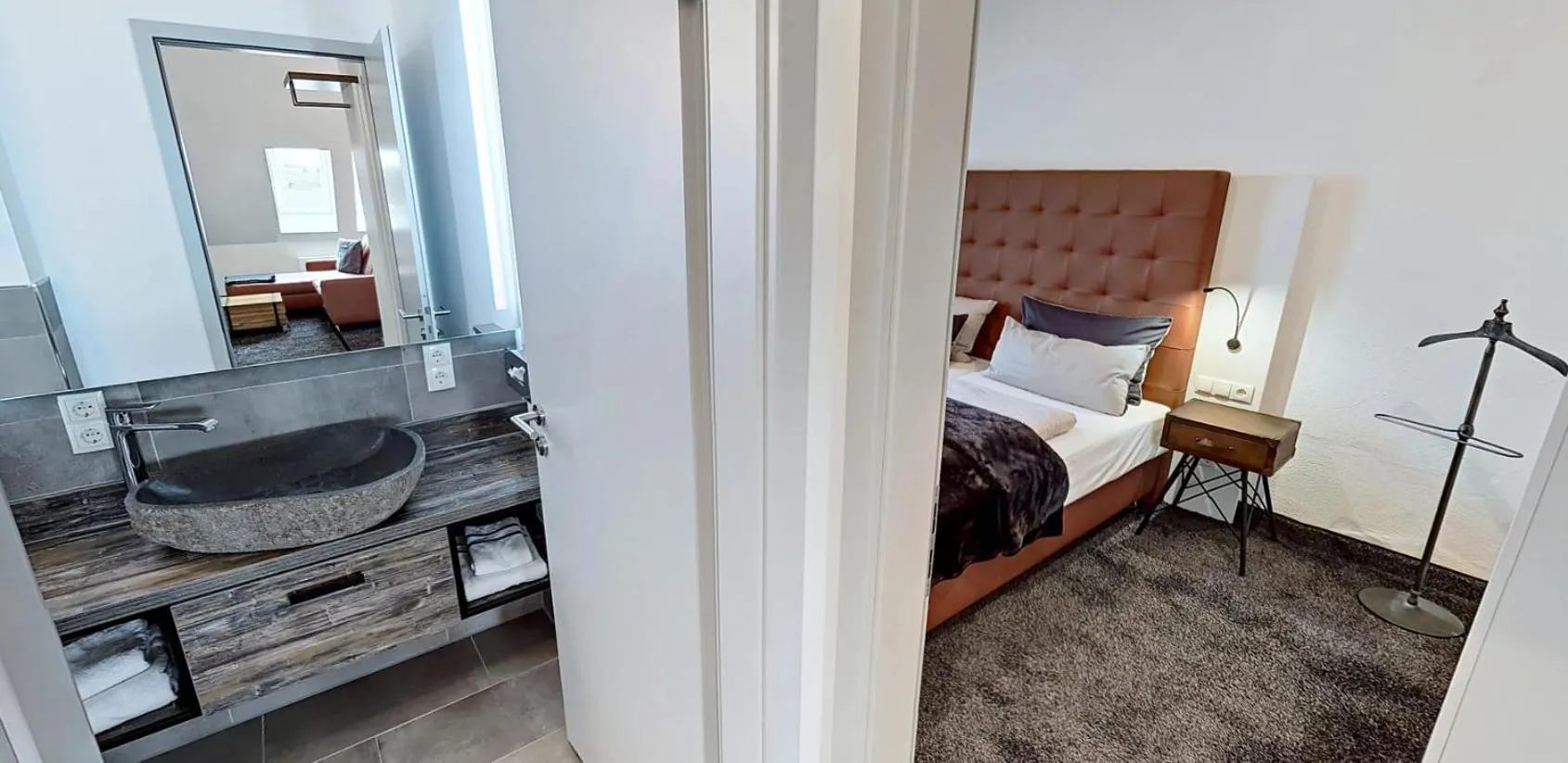 Photo of the whole room, Bed in Boardinghouse Emden