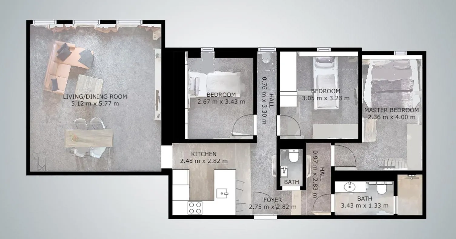 Floor plan in Boardinghouse Emden