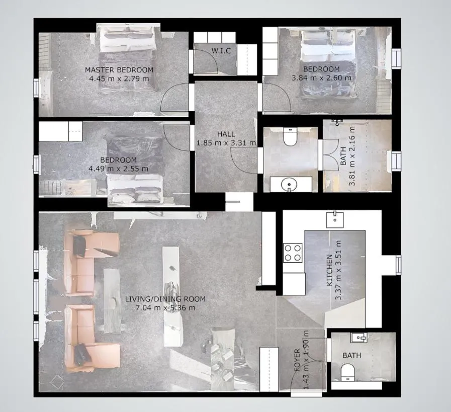 Floor plan in Boardinghouse Emden