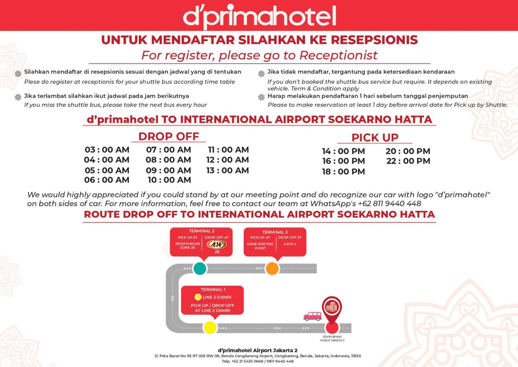 Superior Twin Room with No Window in d'primahotel Airport Jakarta 2