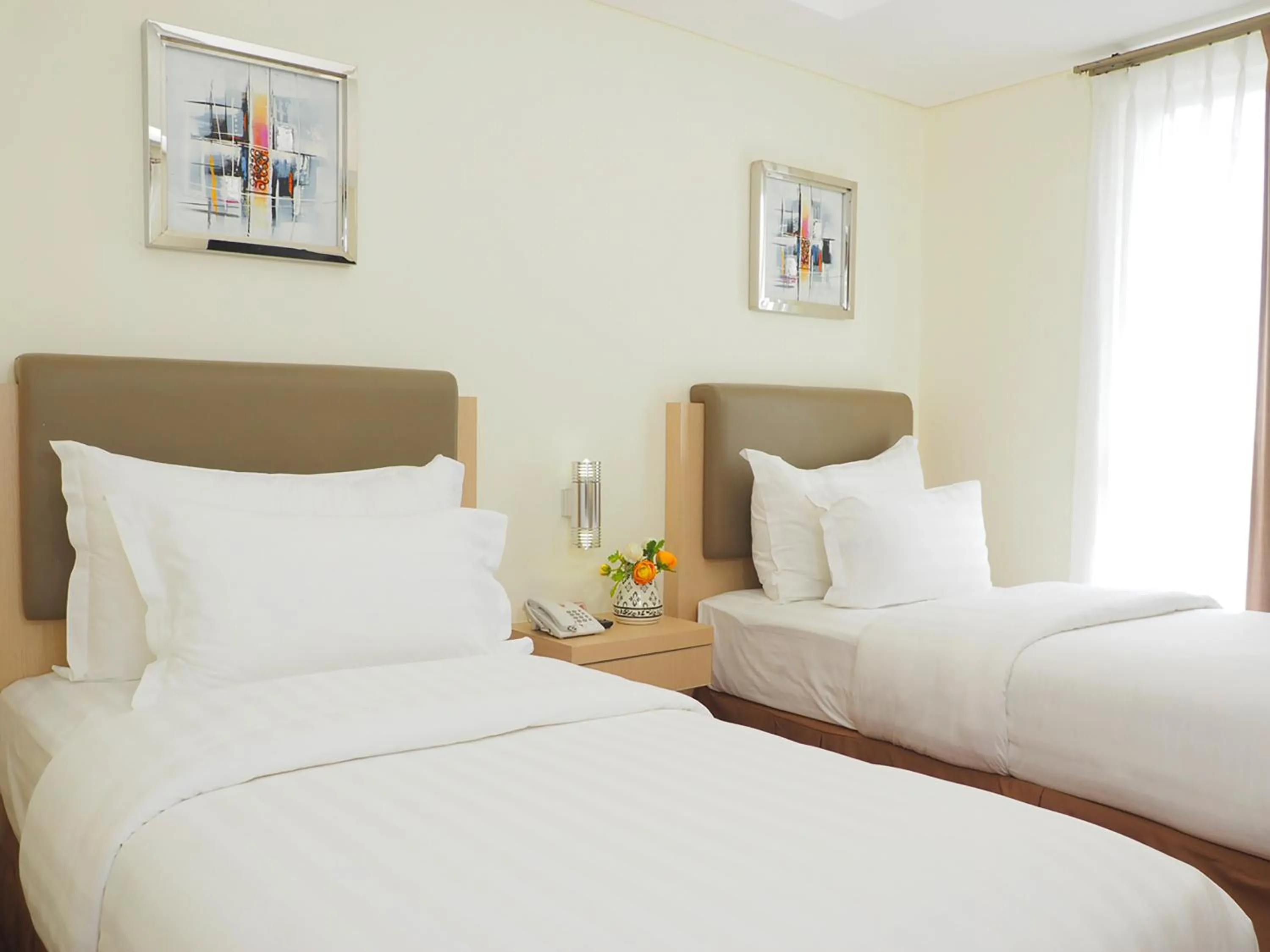 Bed in d'primahotel Airport Jakarta 2