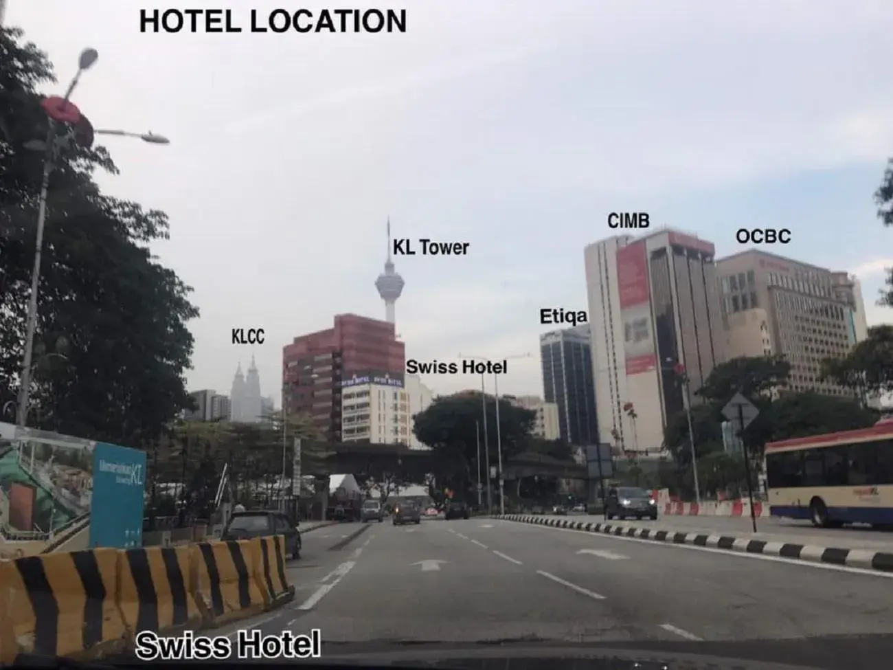 Street view in Swiss Hotel Kuala Lumpur