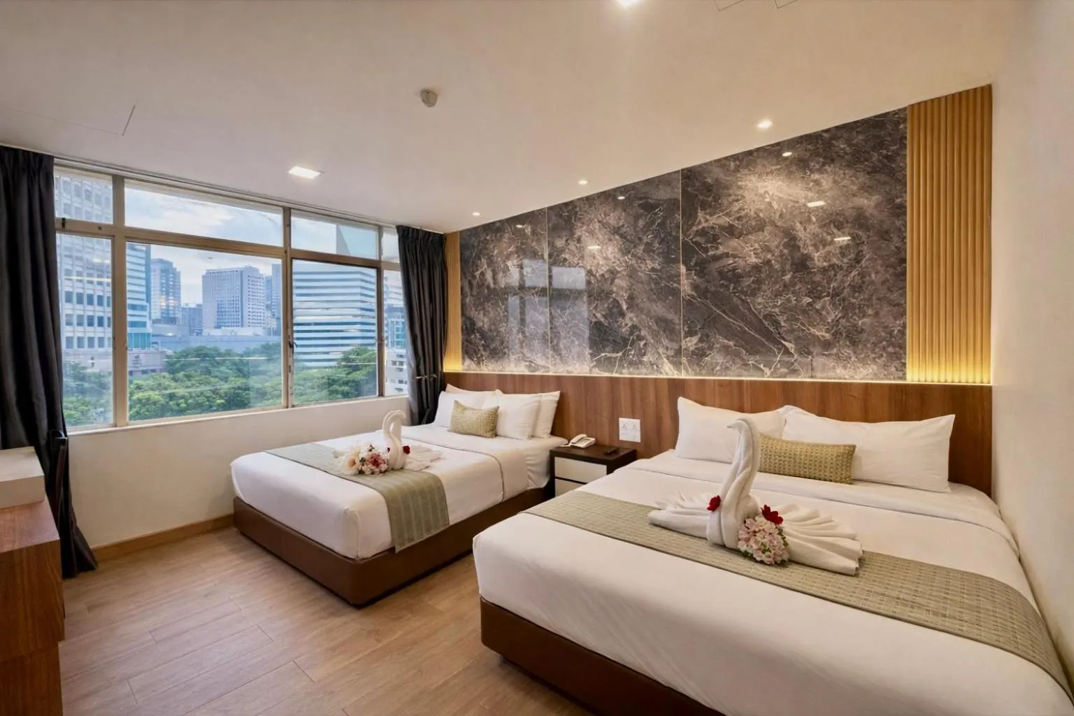 Bed in Swiss Hotel Kuala Lumpur