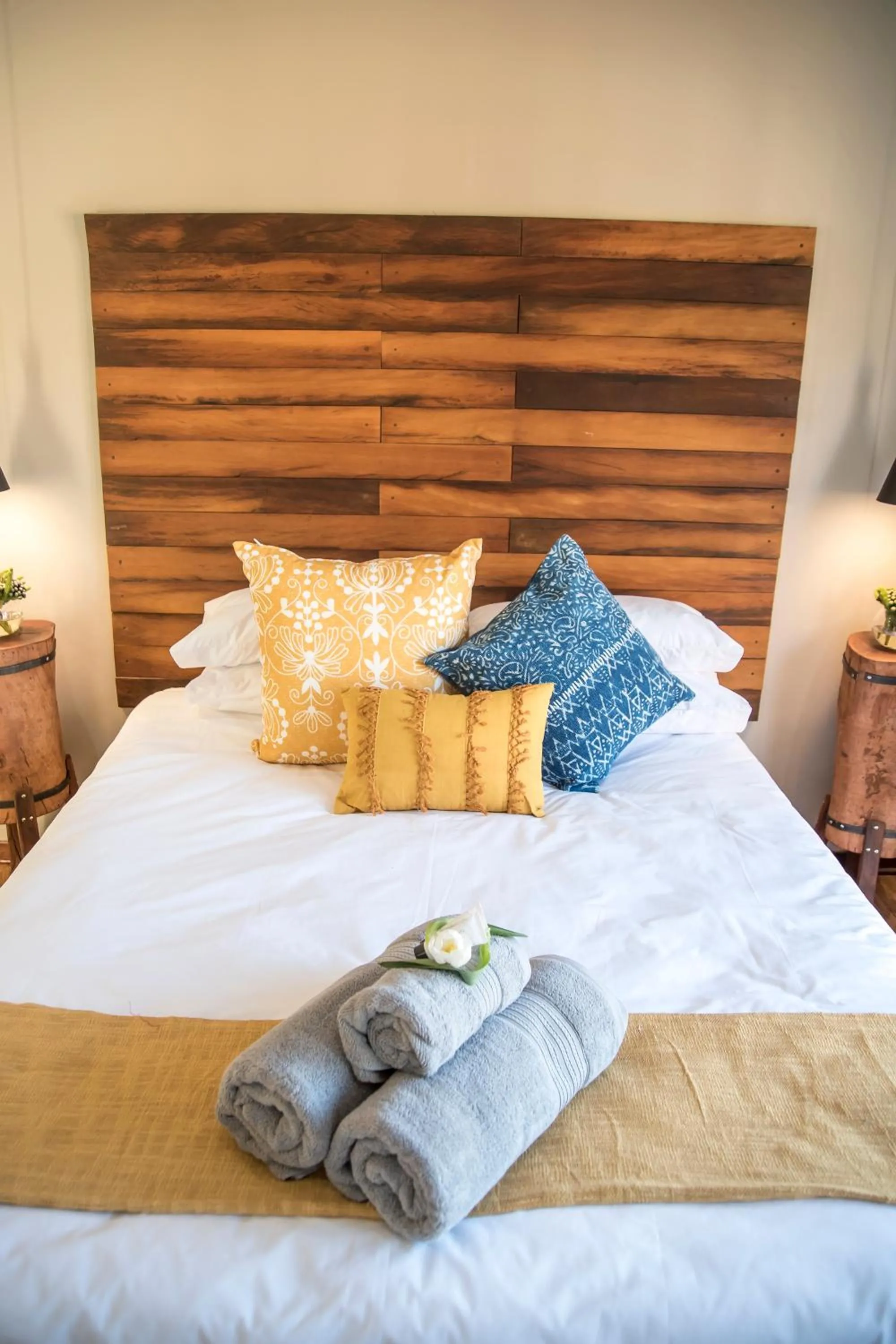 Decorative detail, Bed in Blue Rain Guest House