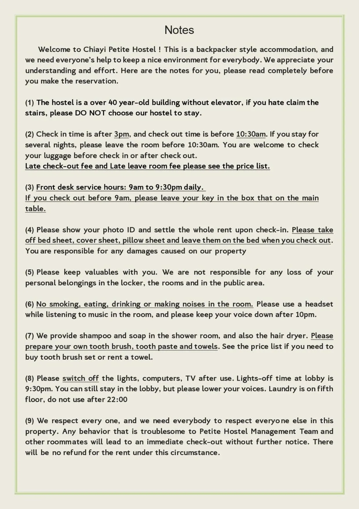 Chiayi Petite Hostel