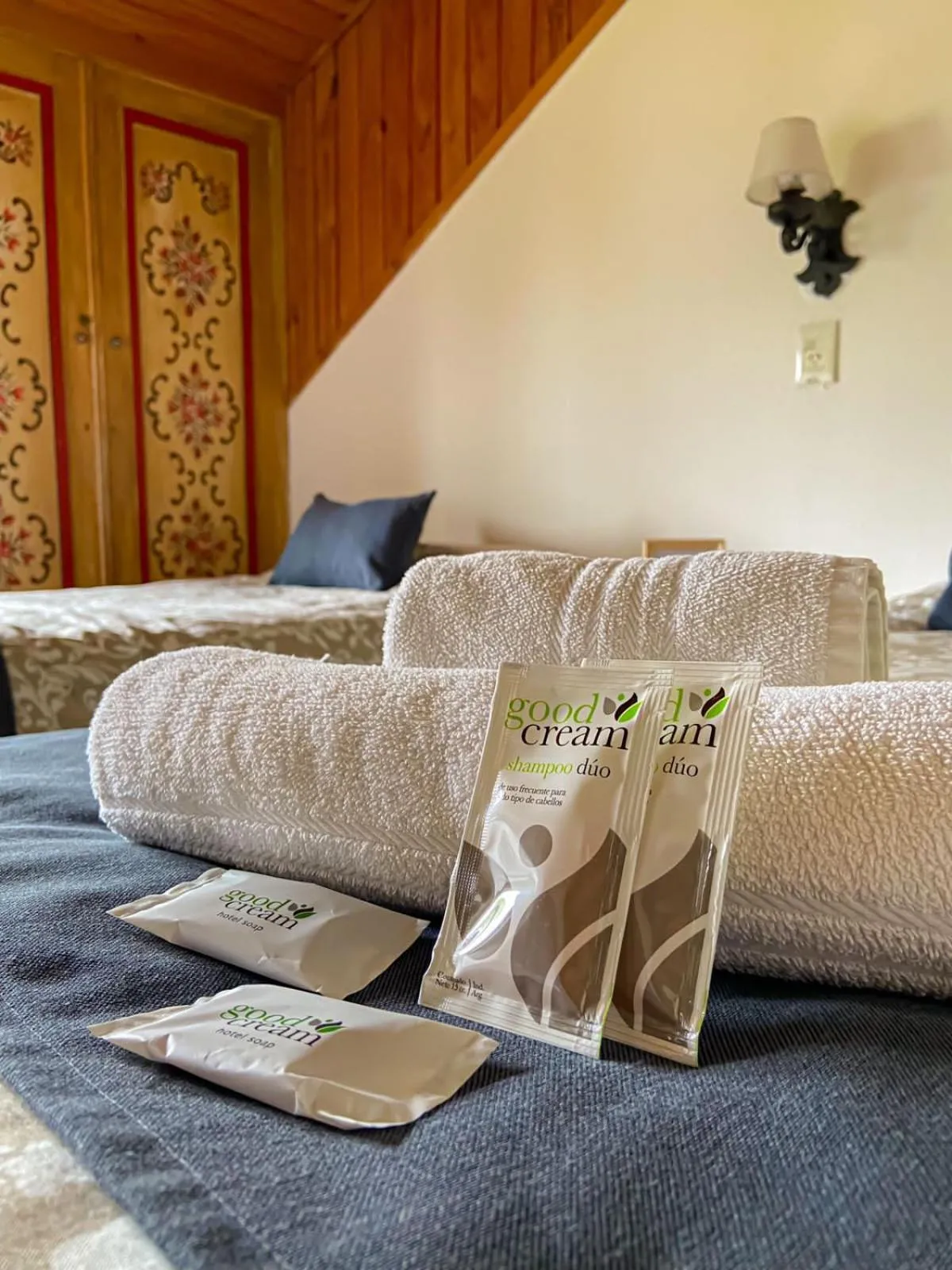 Bed in Hostería Suiza - Ex Casita Suiza