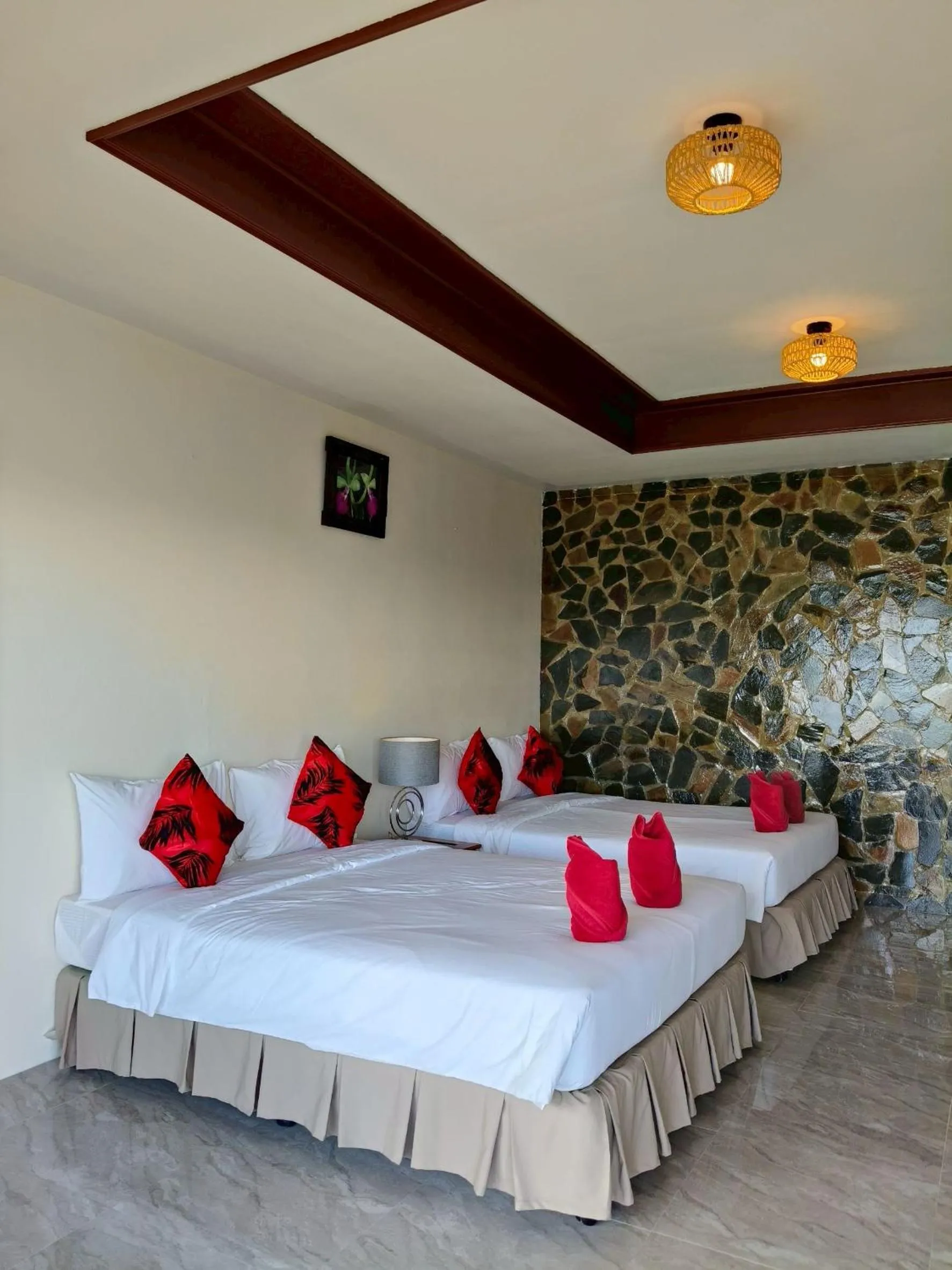Bed in Phangan Orchid Resort
