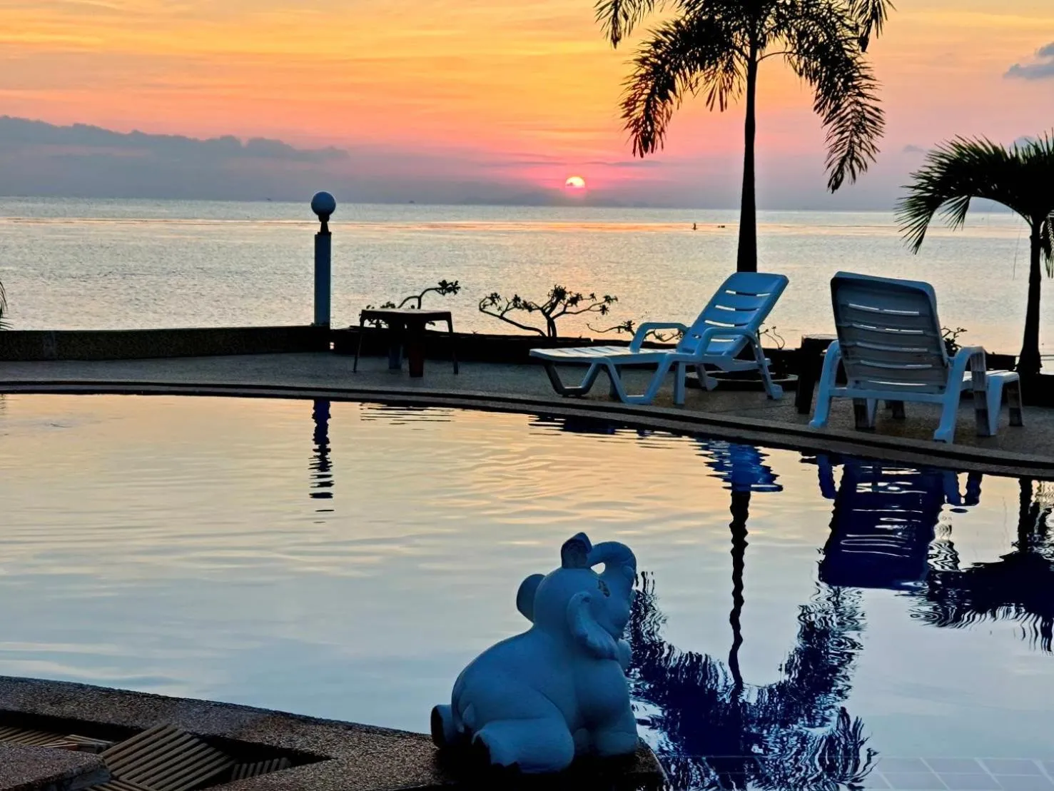 Pool view in Phangan Orchid Resort