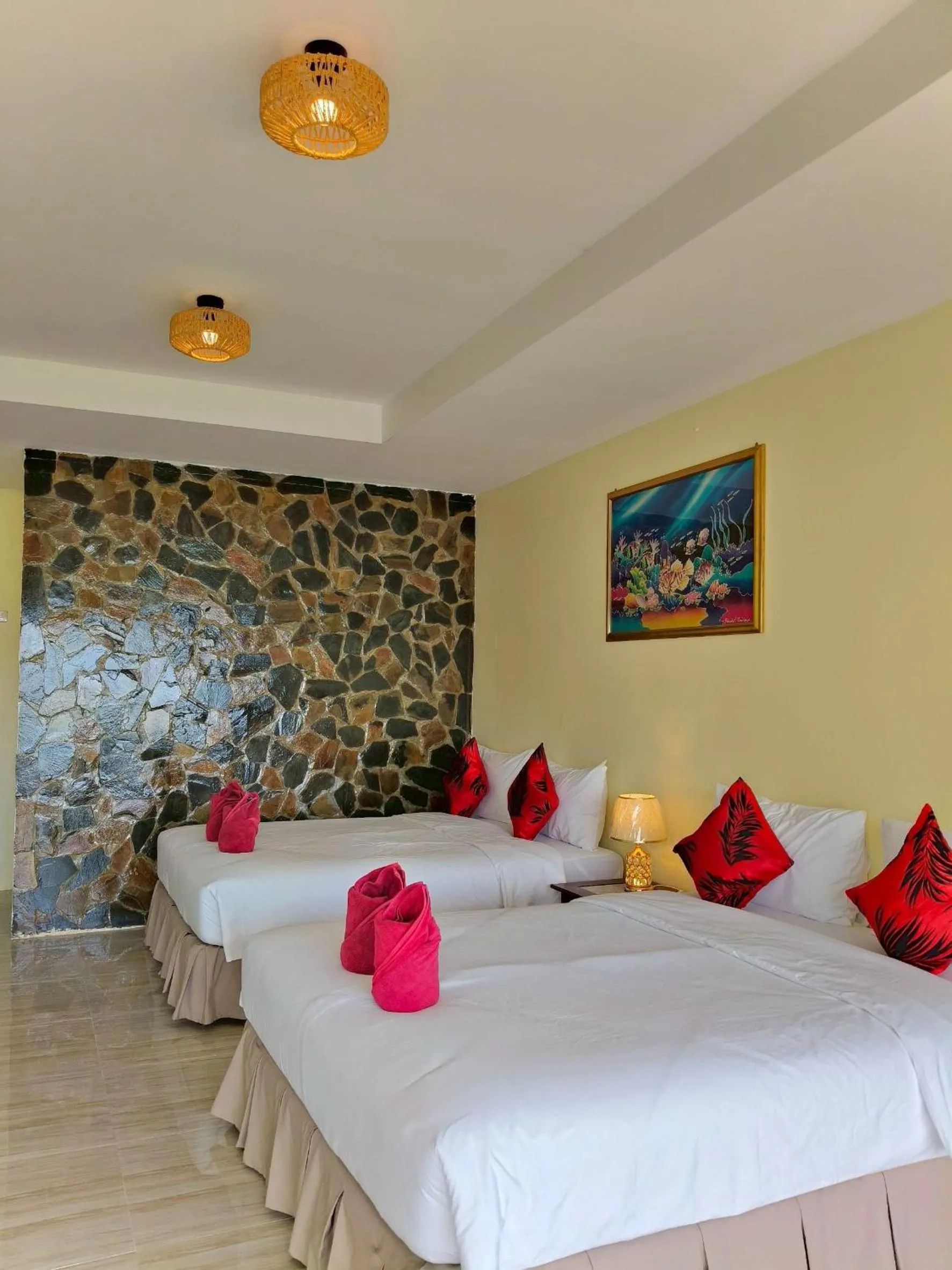 Bed in Phangan Orchid Resort