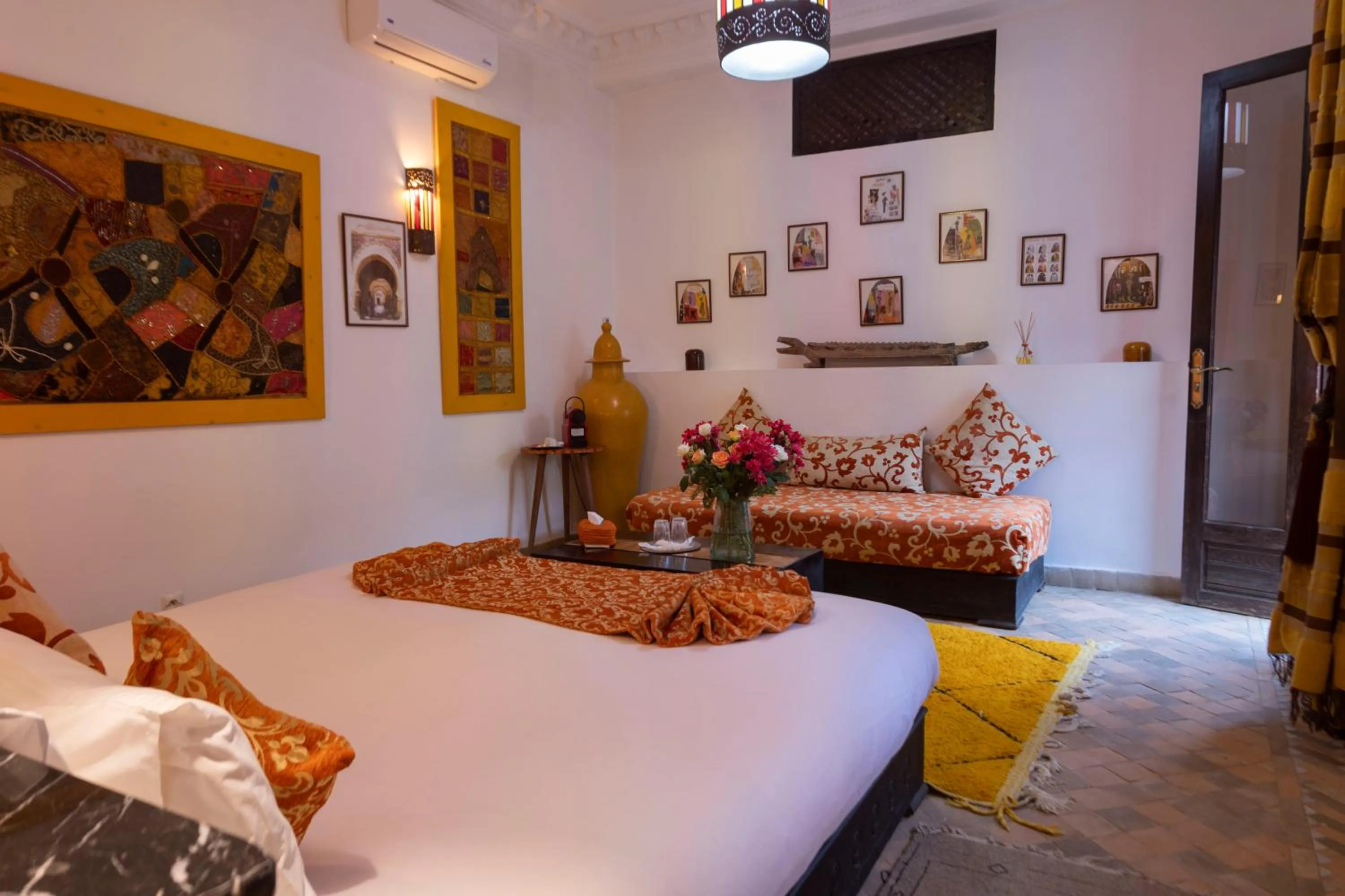 Bed in Riad Pachavana
