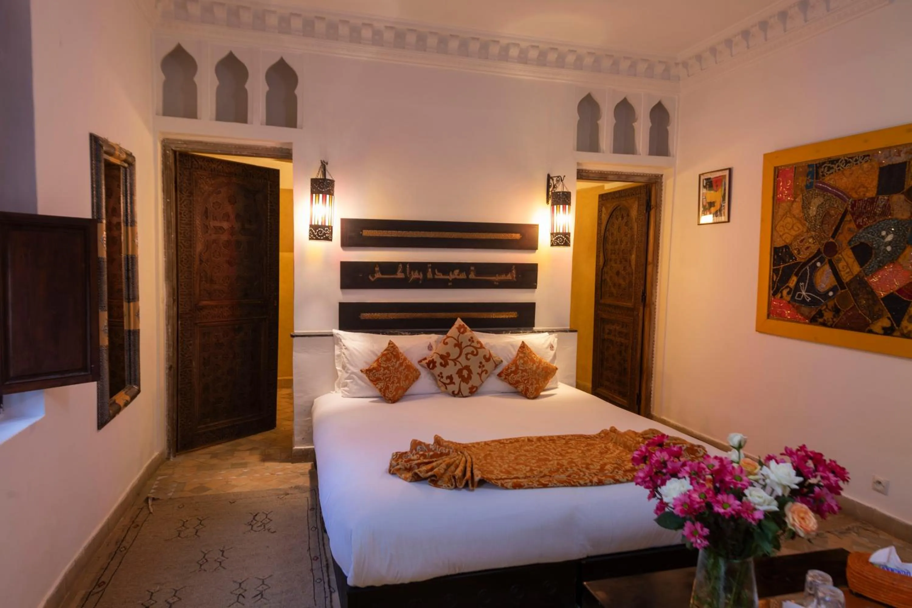 Bed in Riad Pachavana