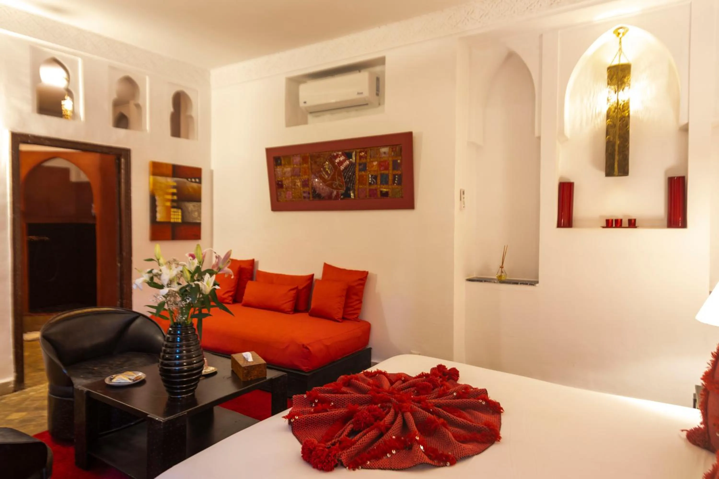 Bed in Riad Pachavana